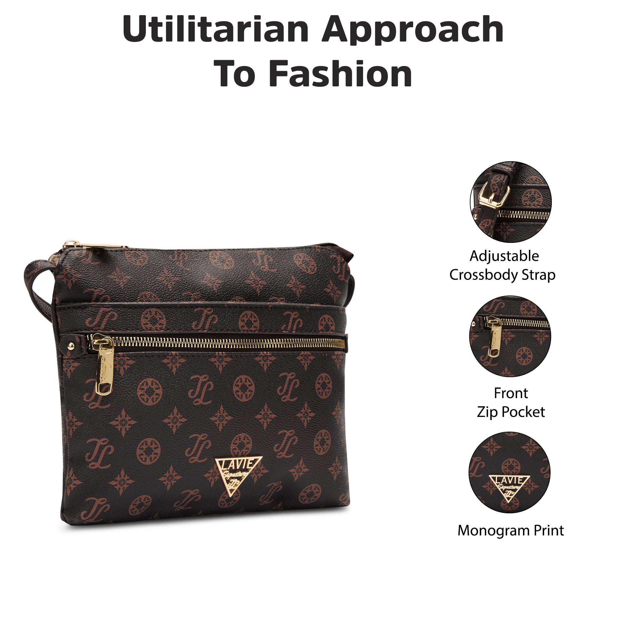 Lavie Signature Seattle Small Choco Womens Sling Bag