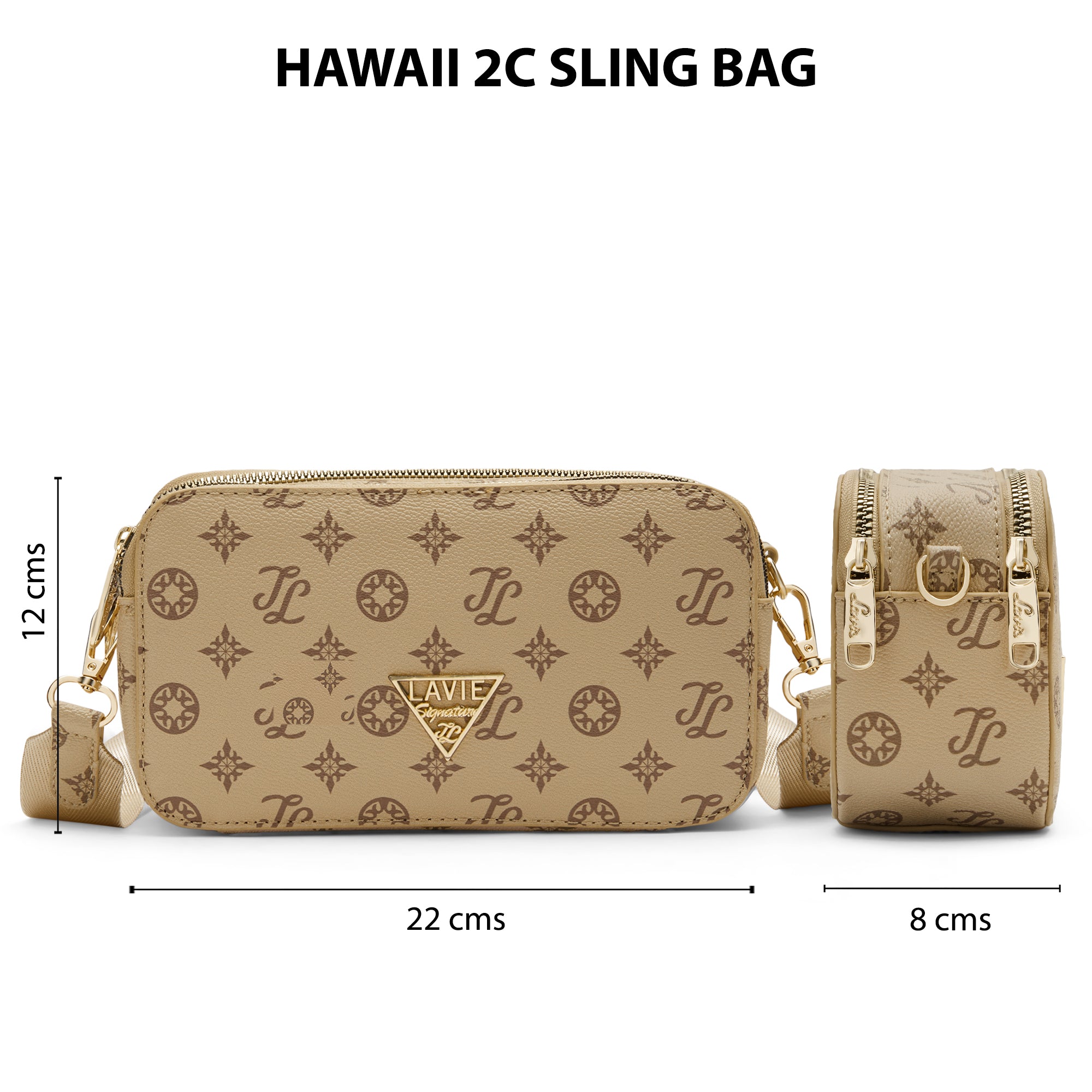 Lavie Signature Hawaii Small Taupe Womens Sling Bag