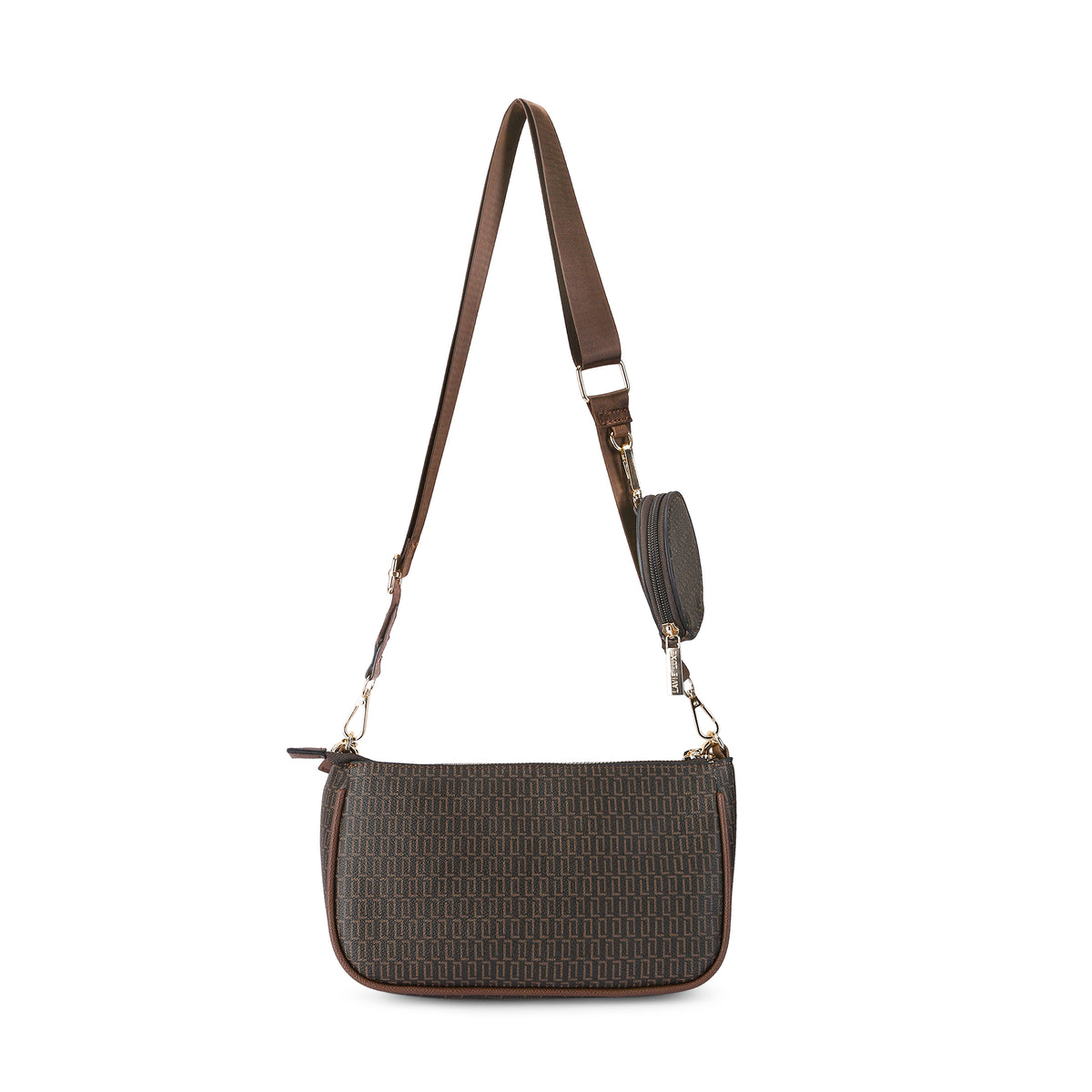Lavie Luxe Monogram Chunk 3pc Choco Small Women's Sling