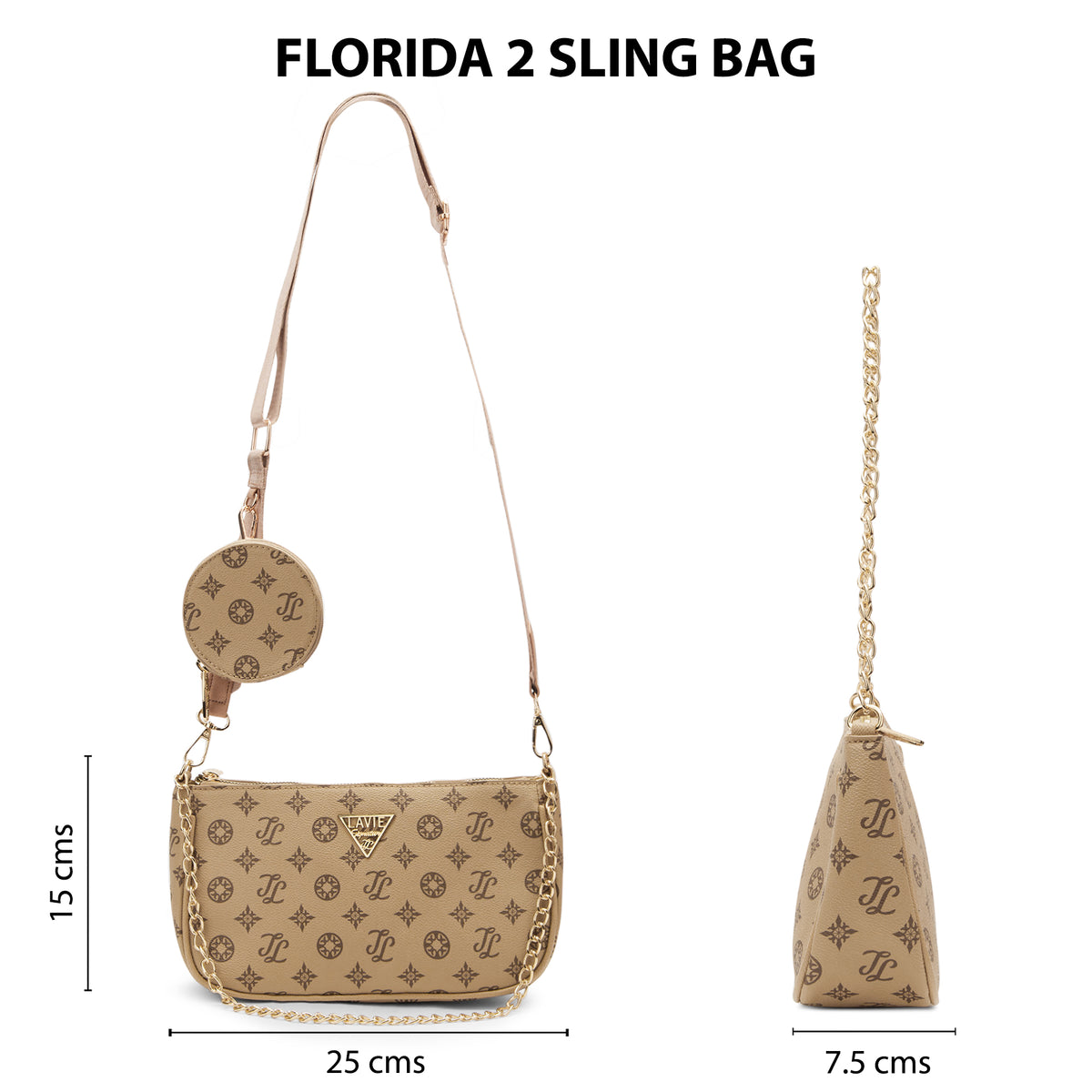 Lavie Signature Hoboken Taupe Small Woman's 2 Piece Sling Bag