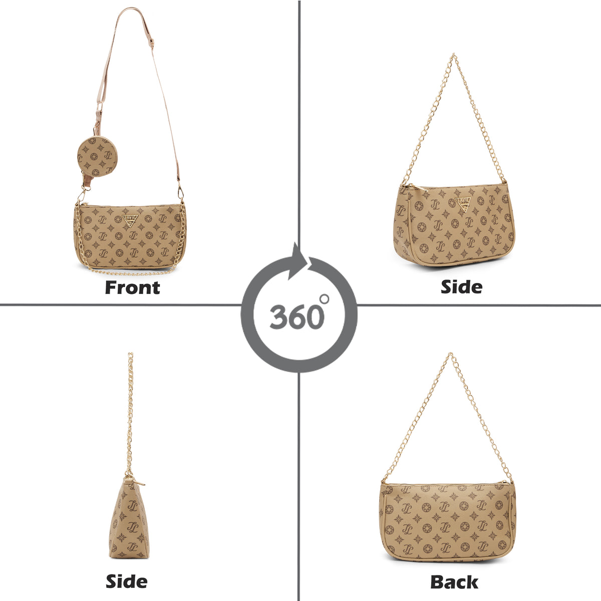 Lavie Signature Hoboken Taupe Small Woman's 2 Piece Sling Bag