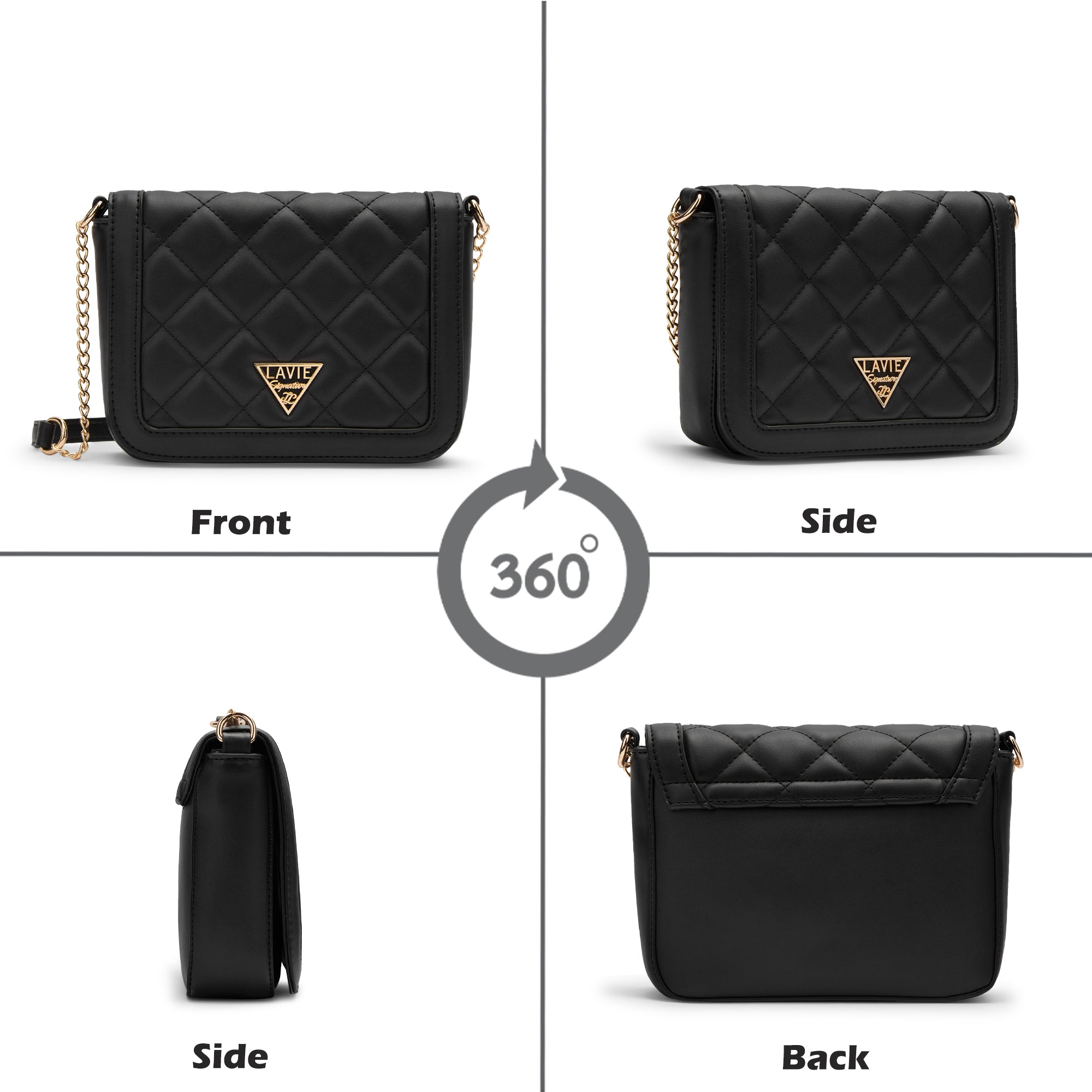 Lavie Signature Atlanta Small Black Womens Sling Bag