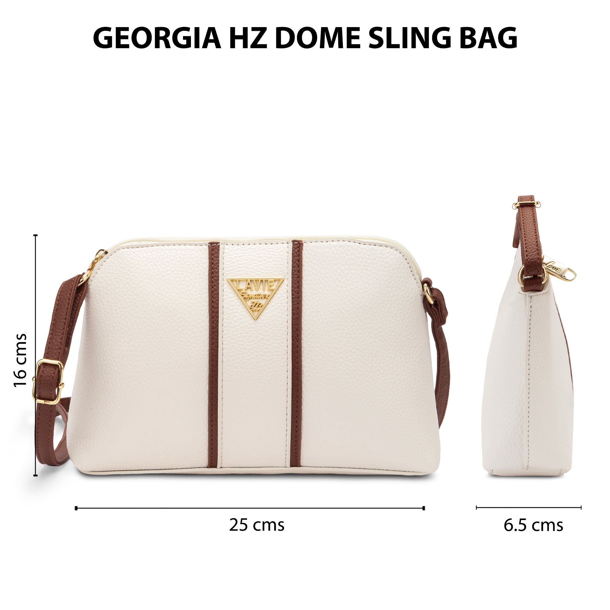 Lavie Signature Georgia Small Off White Womens Sling Bag