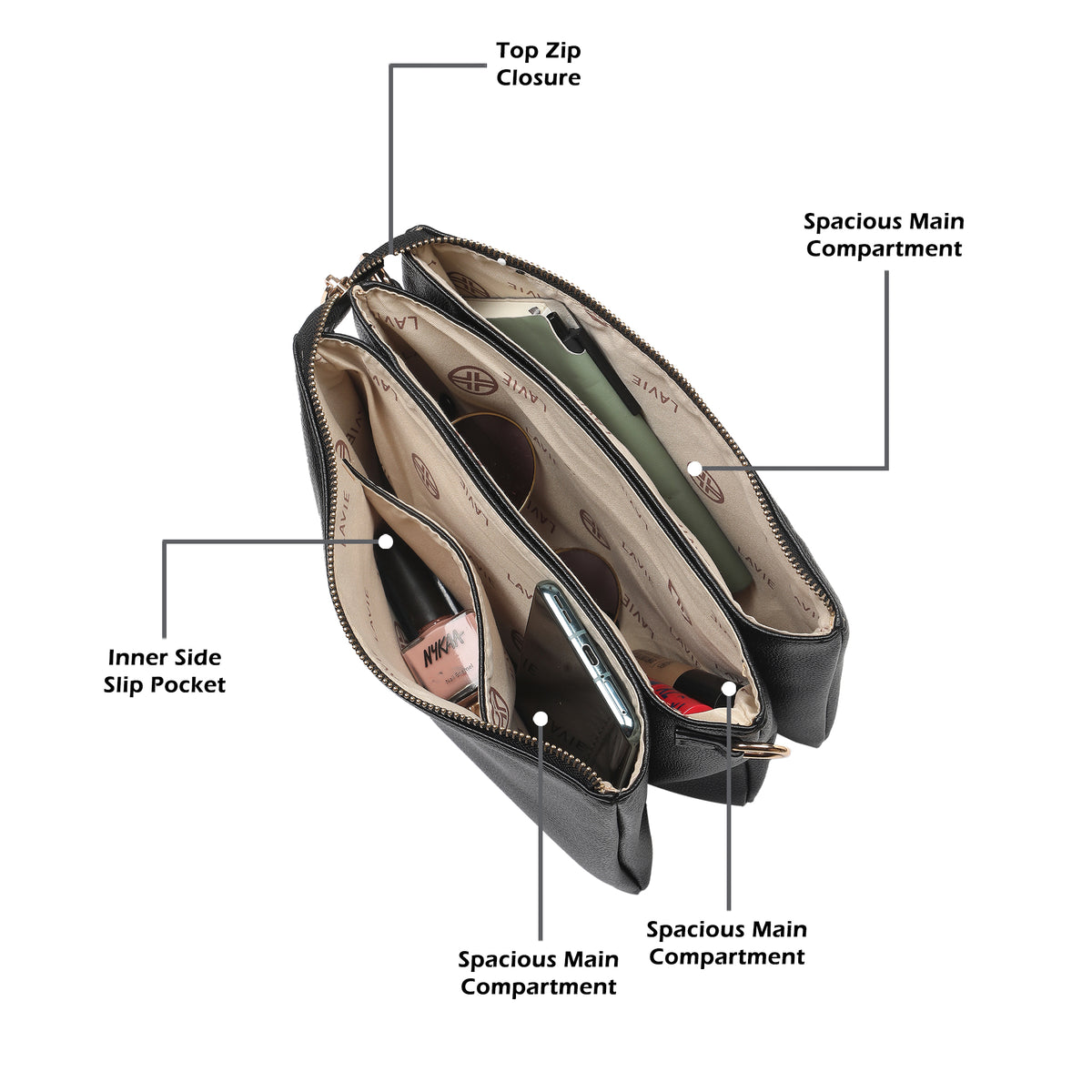 Topeka 5 Compartments Medium Sling Bag