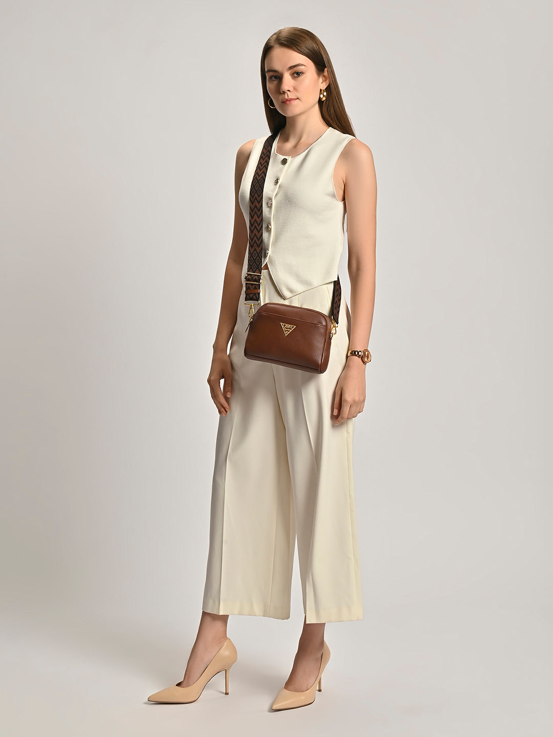 Homer Horizontal 3 Compartment Small Sling Bag