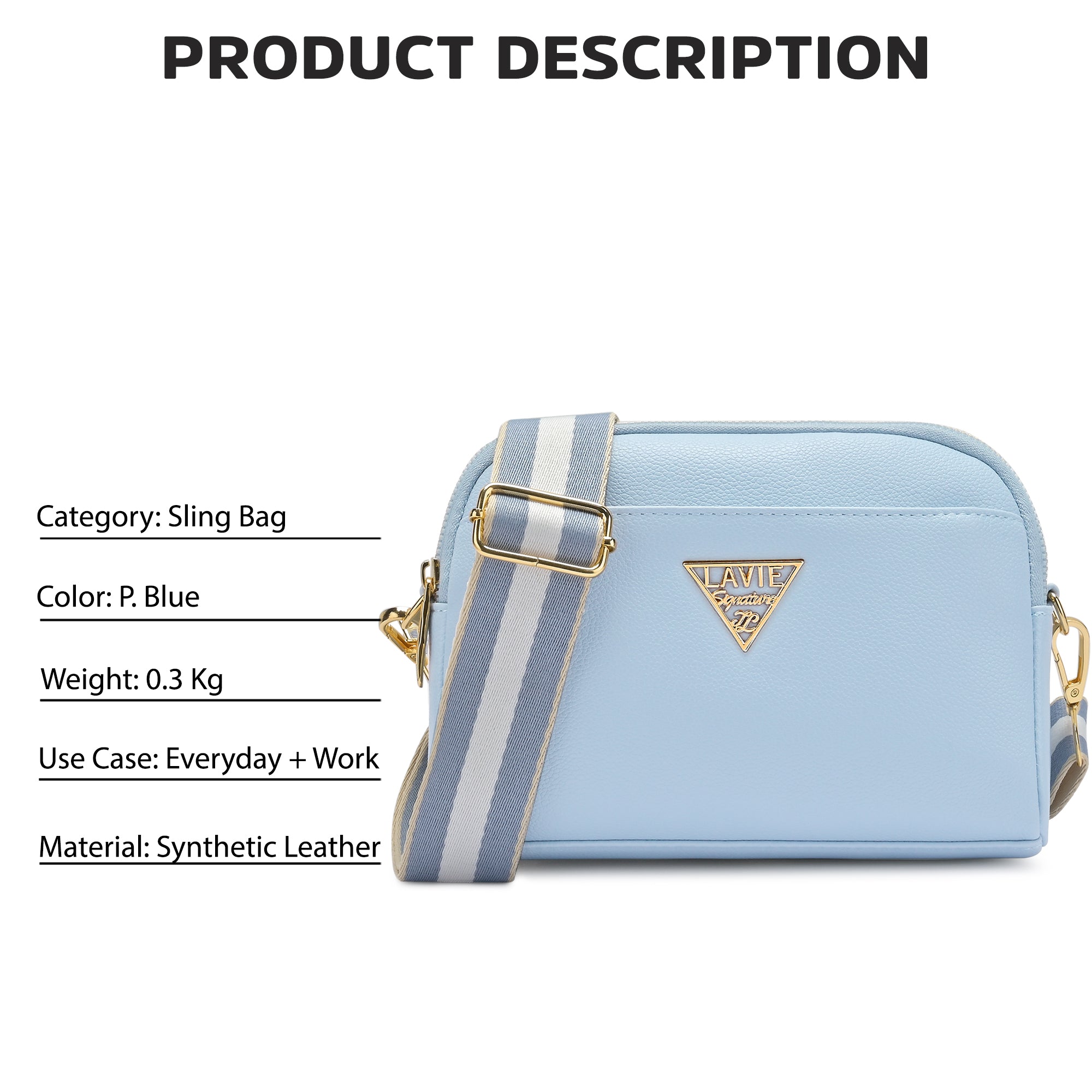 Homer Horizontal 3 Compartment Small Sling Bag