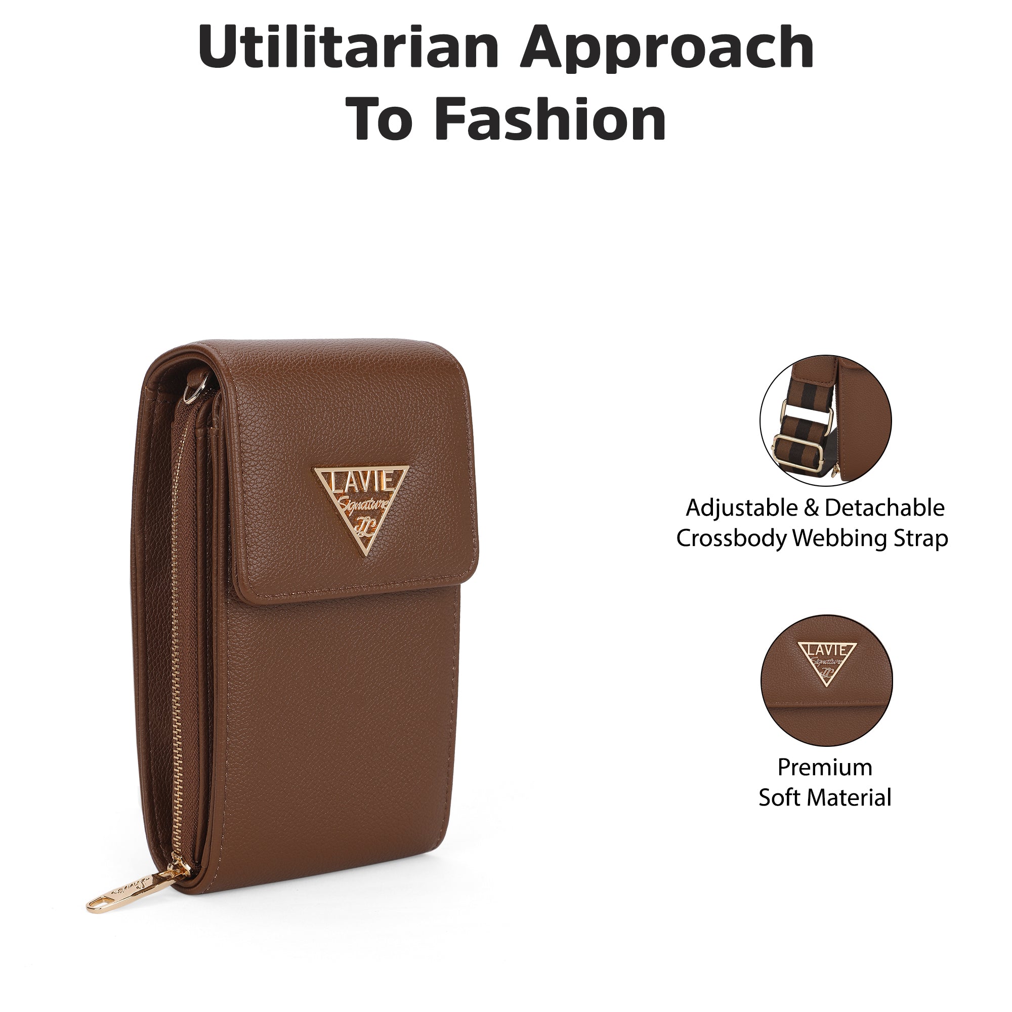 Idaho Vertical 3 Compartments Small Wallet