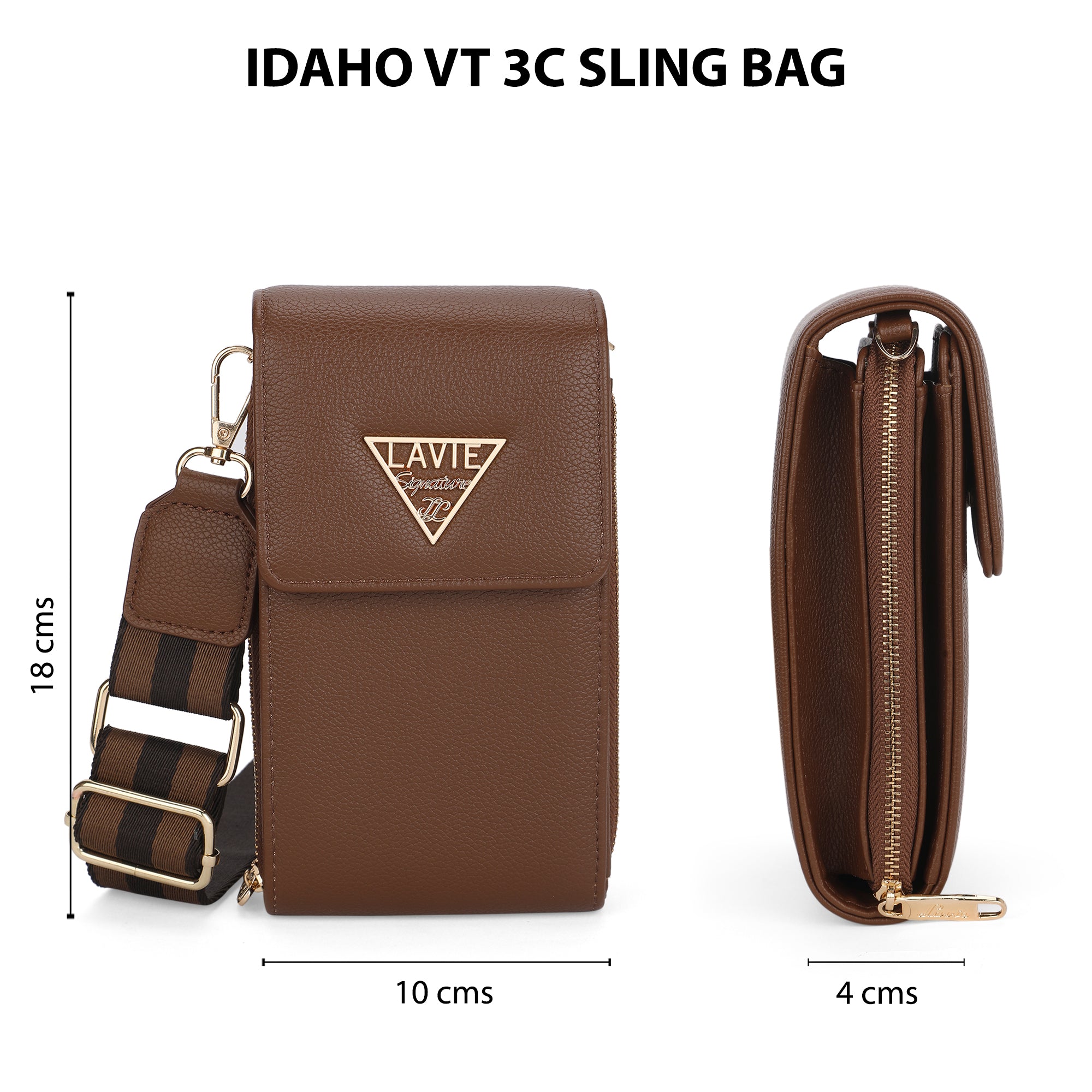 Idaho Vertical 3 Compartments Small Wallet