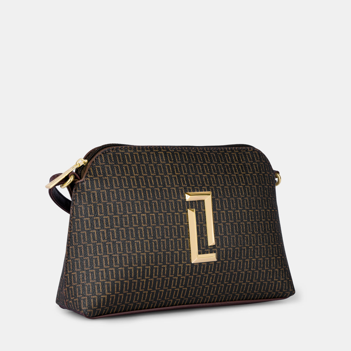 Lavie Luxe Mono Swift Choco Small Women's Dome Sling