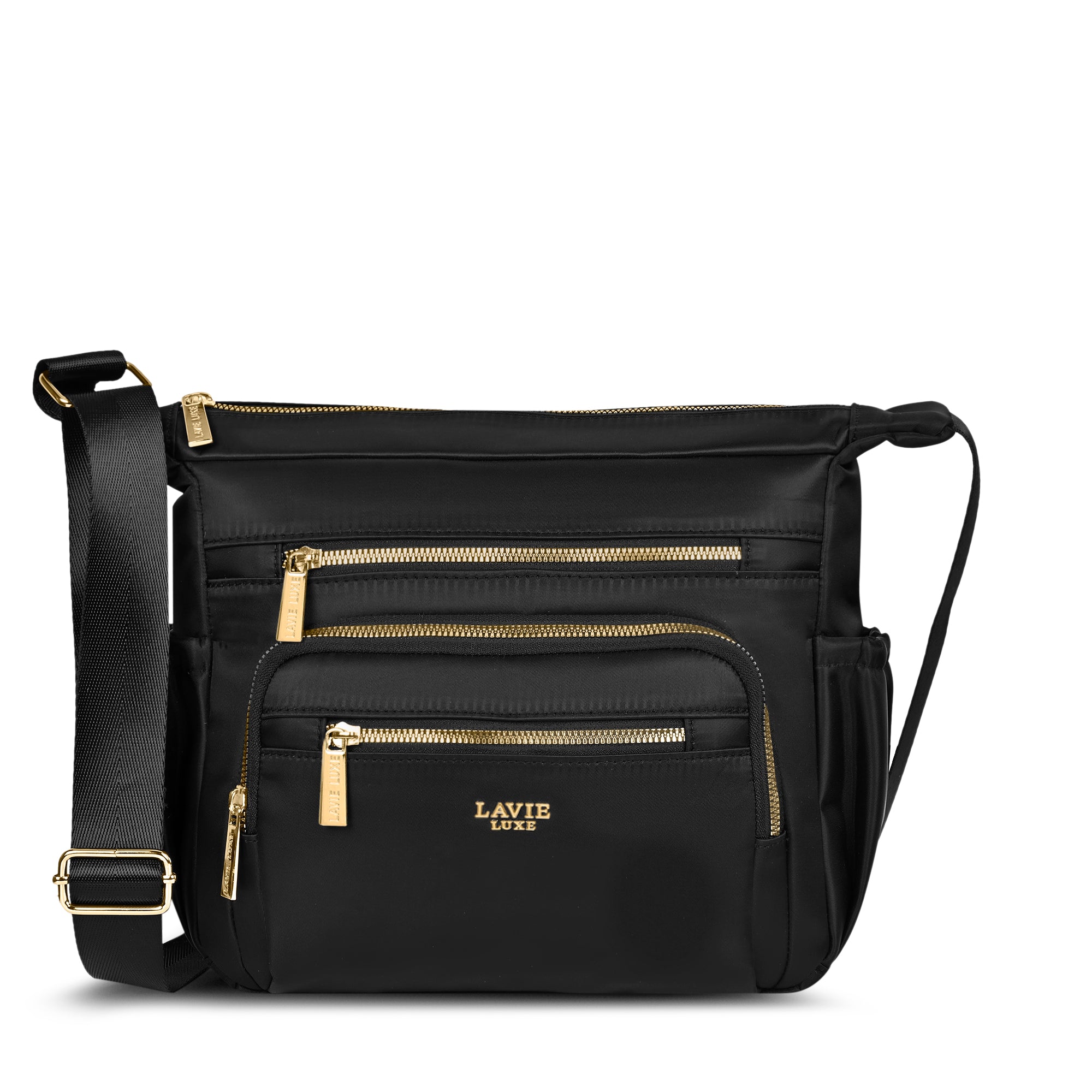 Zylo 7 Compartment Large Sling Bag Black