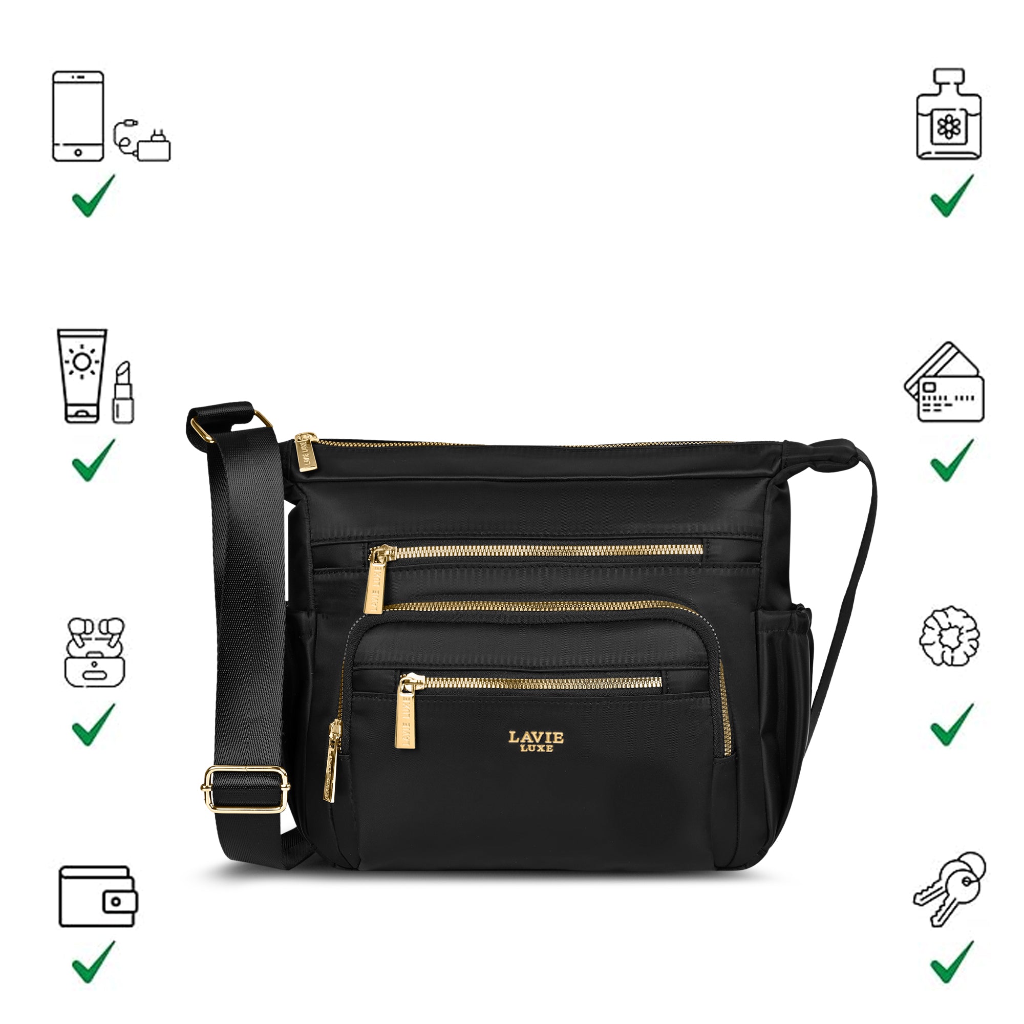 Zylo 7 Compartment Large Sling Bag