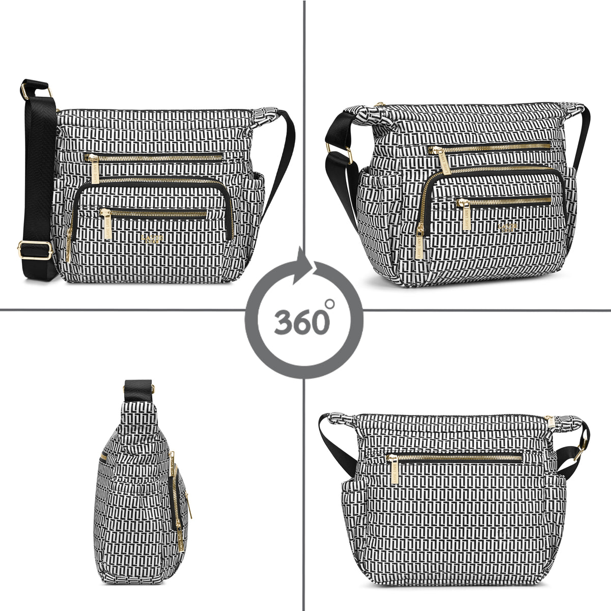Monogram Zylo 7-Compartment Large Black Sling Bag