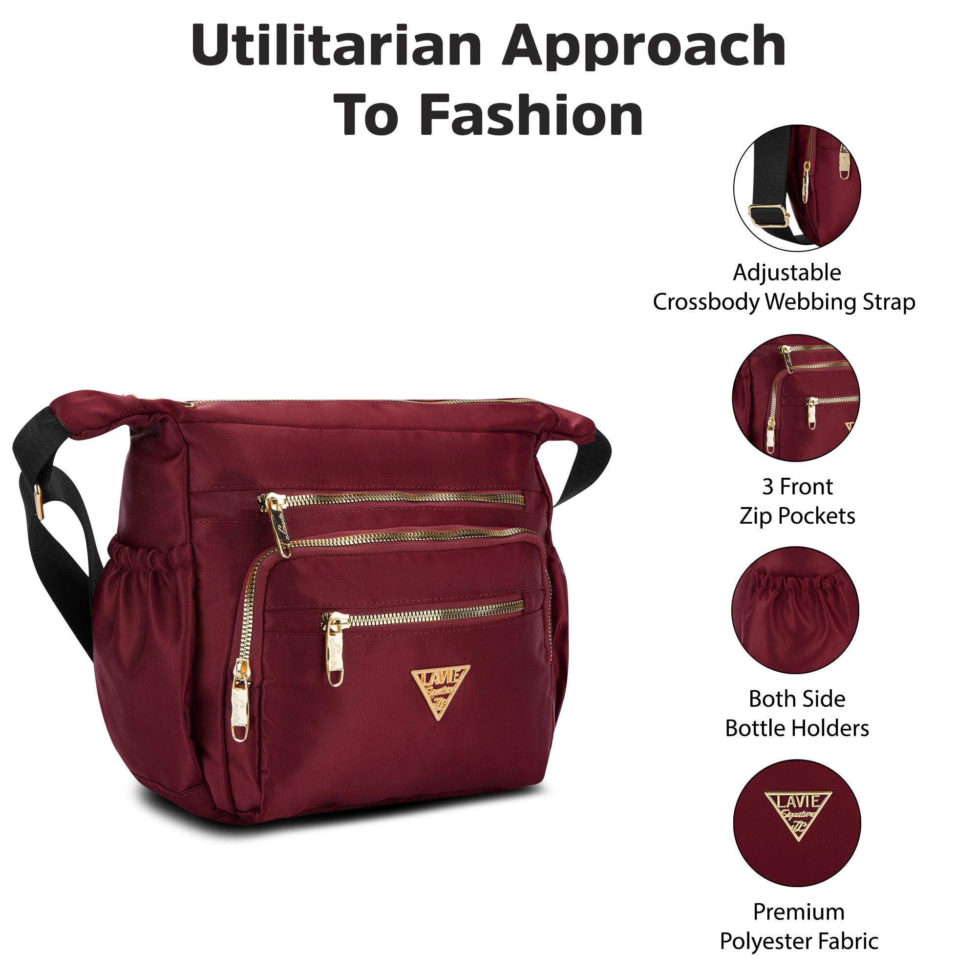 Tucson 7 Compartments Large Sling Bag