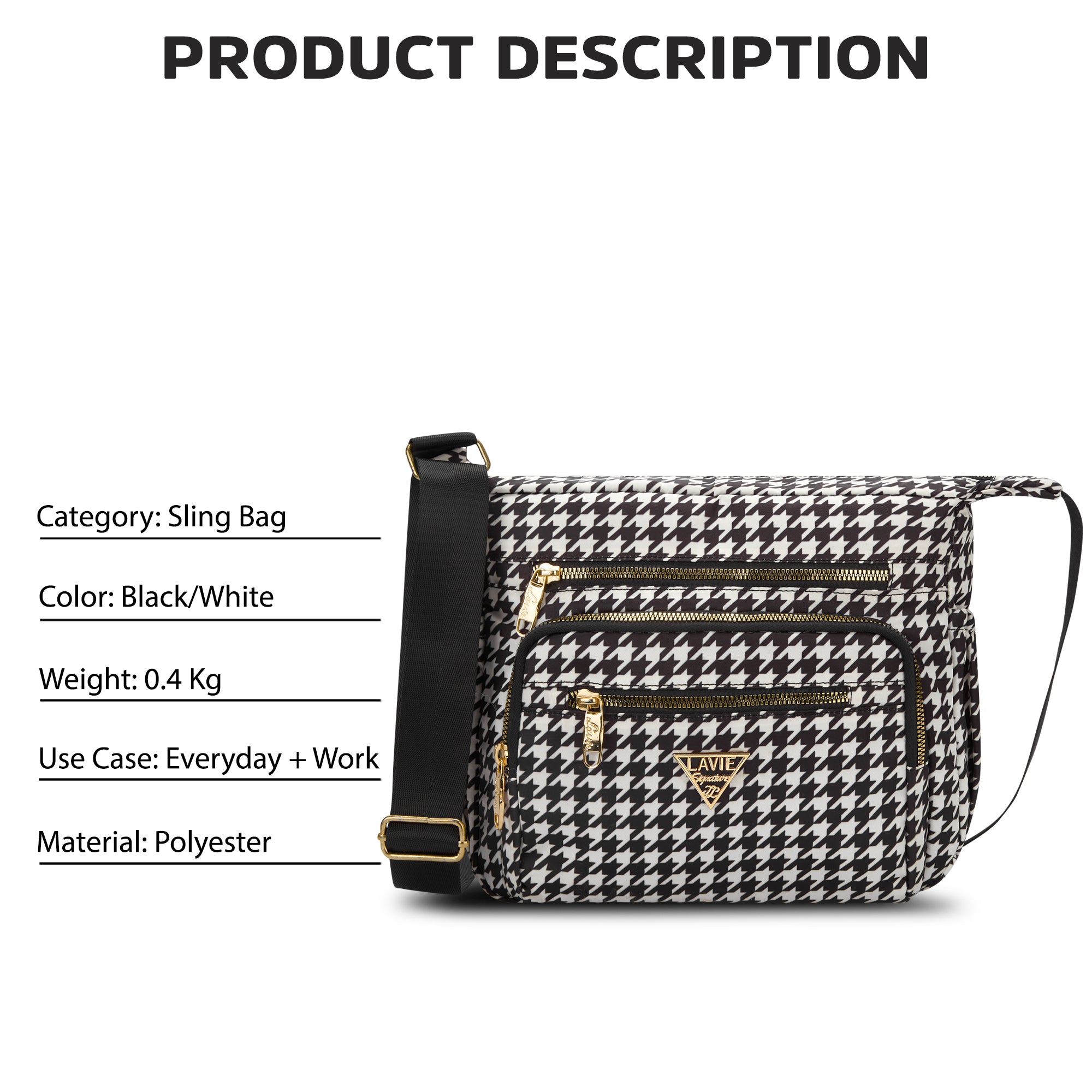 Tucson 7 Compartments Large Sling Bag