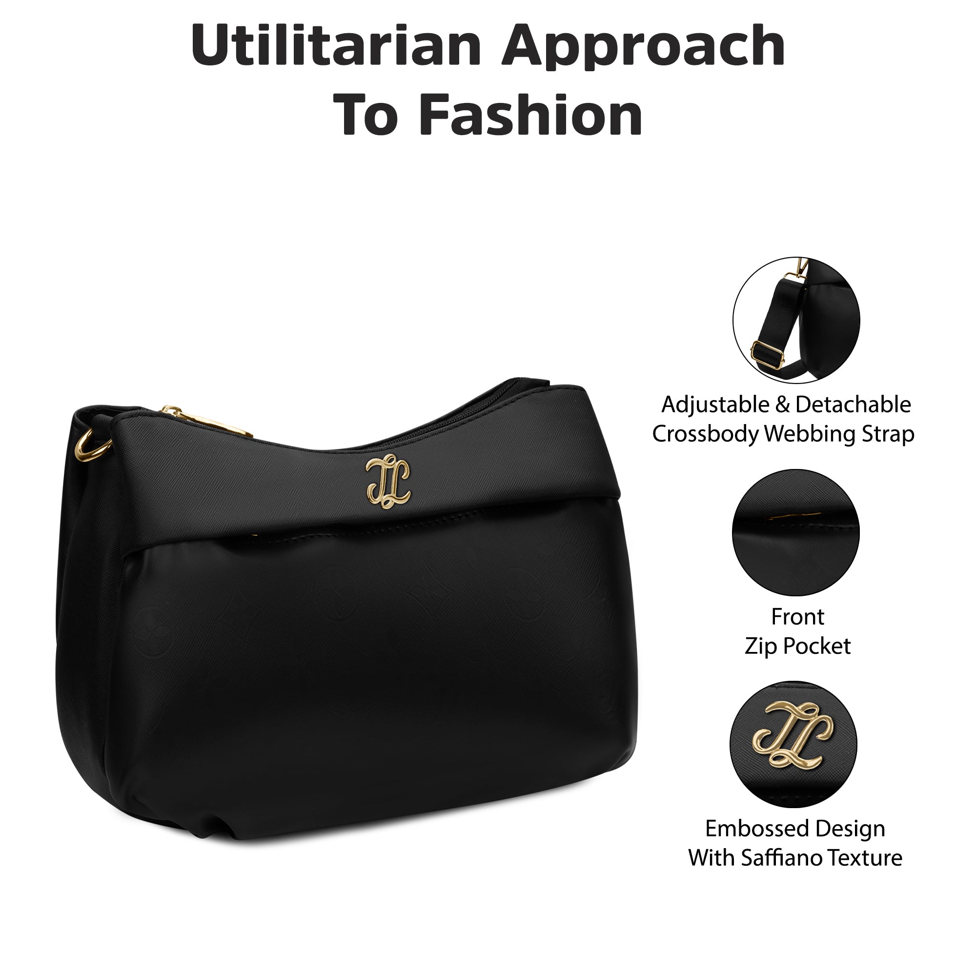 Colourblock Augusta Medium Sling Bag Black