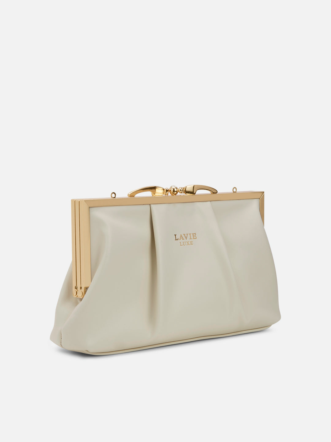 Pleato 2 Compartment Frame Sling Bag Off White