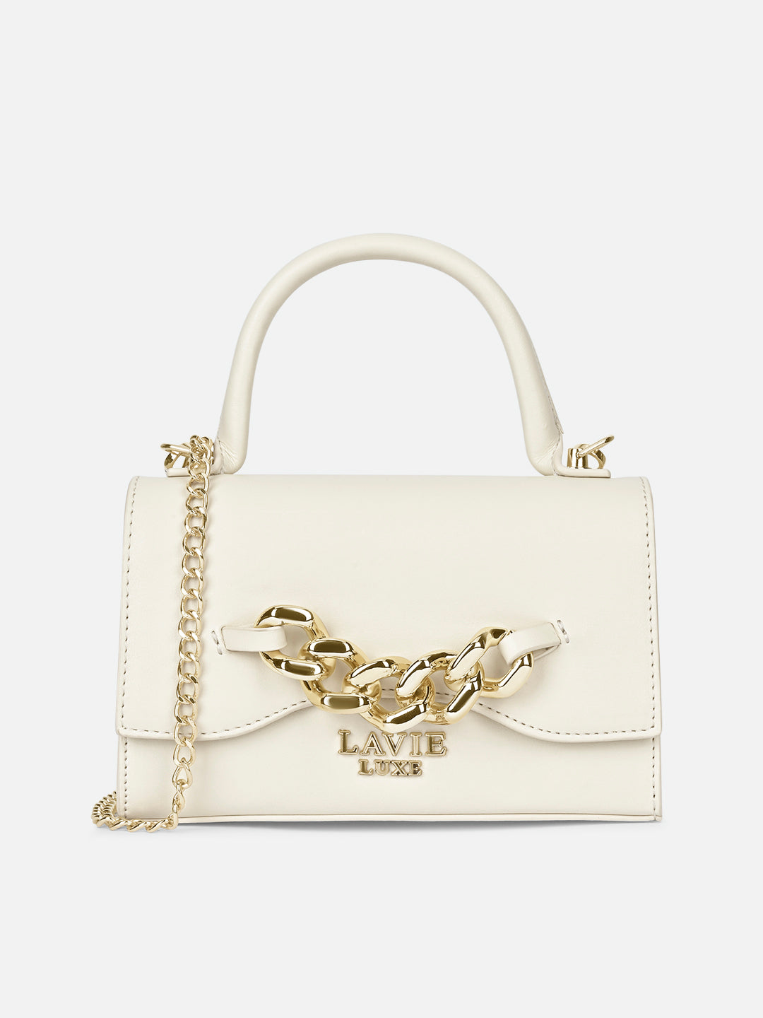 Chain25 Flap Small Sling Bag Off White