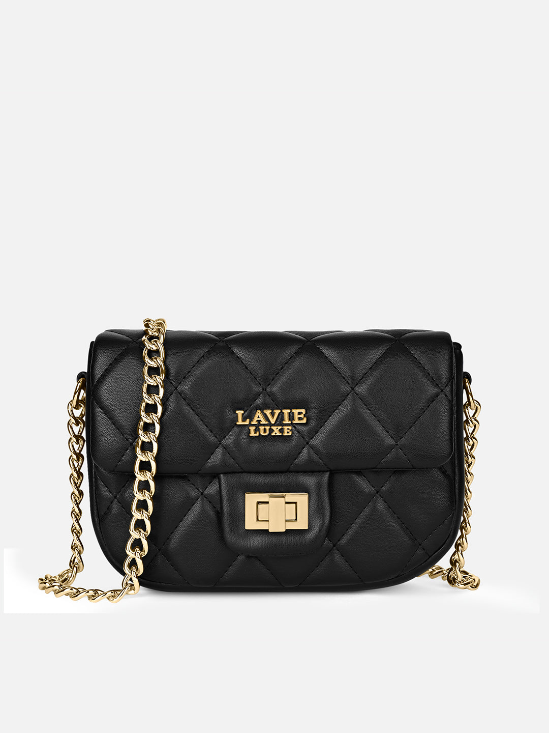 Chan25 Flap Small Sling Bag Black