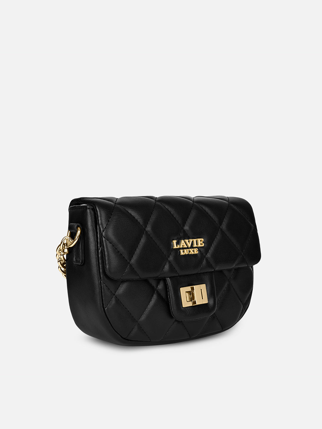 Chan25 Flap Small Sling Bag Black