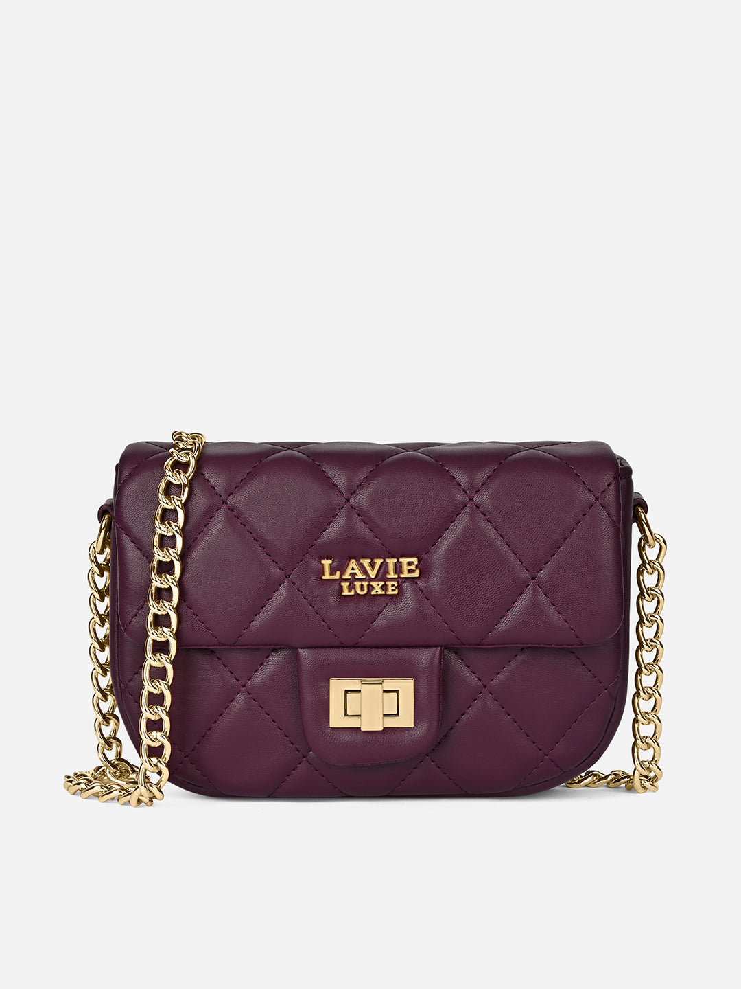 Chan25 Flap Small Sling Bag Wine