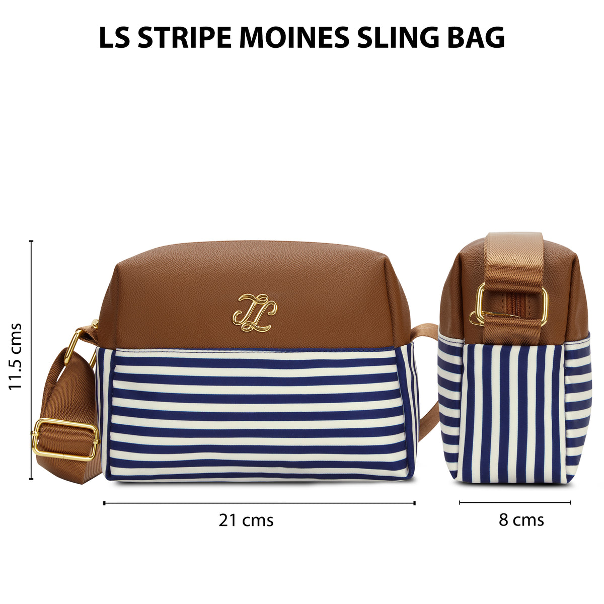 Stripe Moines 'S Ladies Handbag Navy