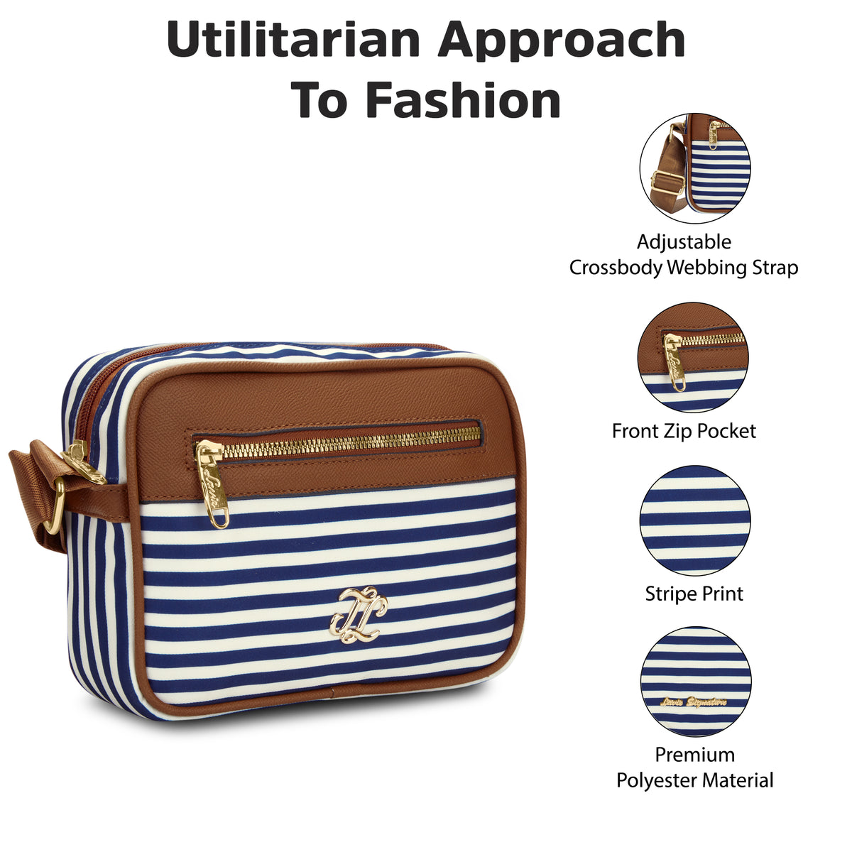 Stripe Minnesota 'S Ladies Handbag Navy