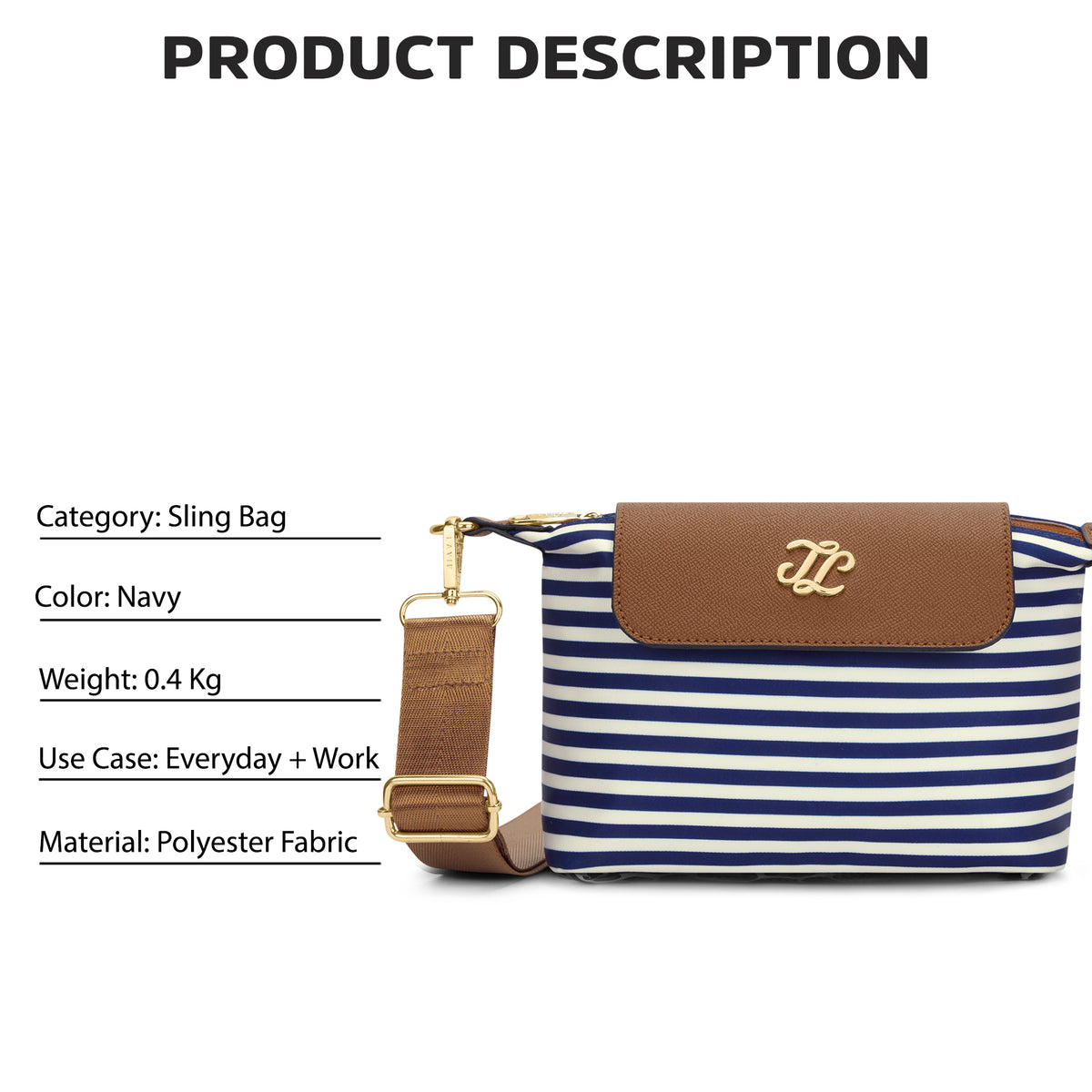 Stripe Baltimore 'S Ladies Handbag Navy