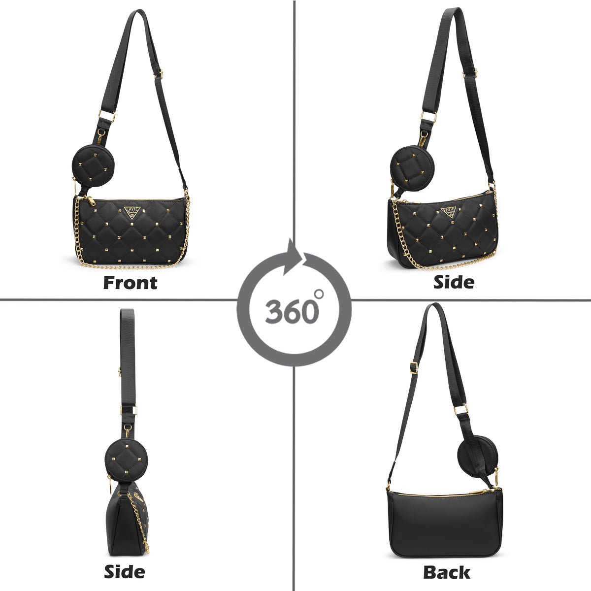 Stud Knox 2 Compartment Small Sling Bag