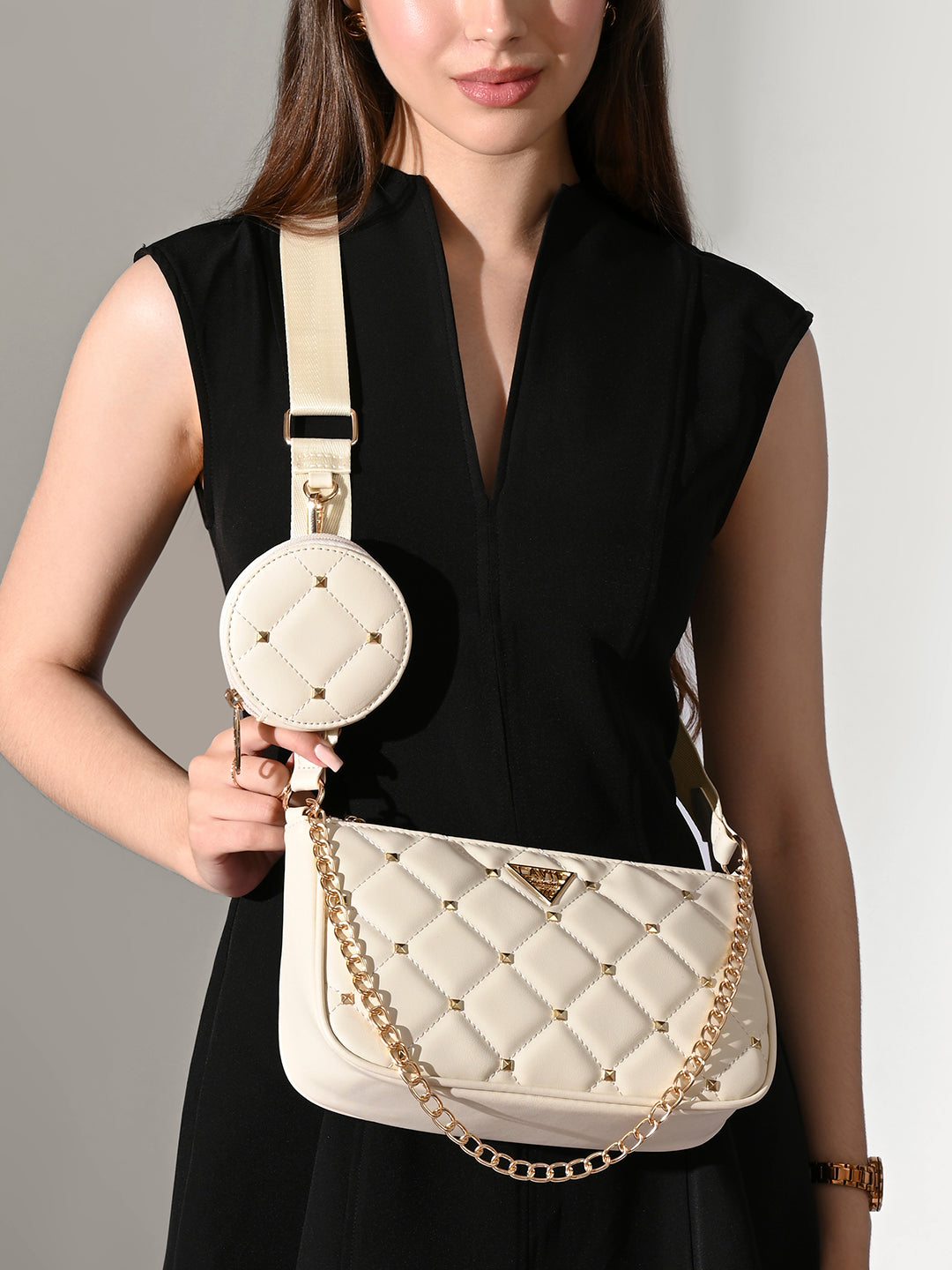 Stud Knox 2 Compartment Small Sling Bag