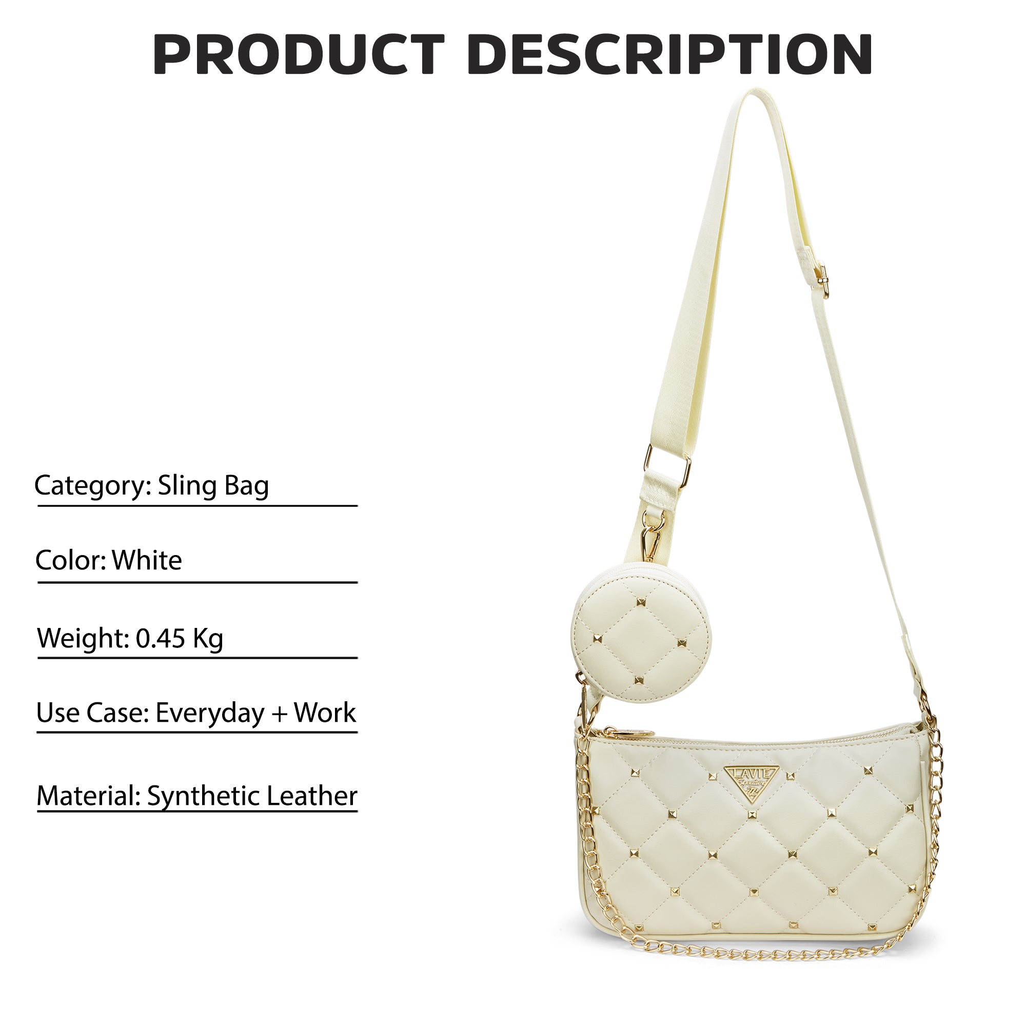 Stud Knox 2 Compartment Small Sling Bag