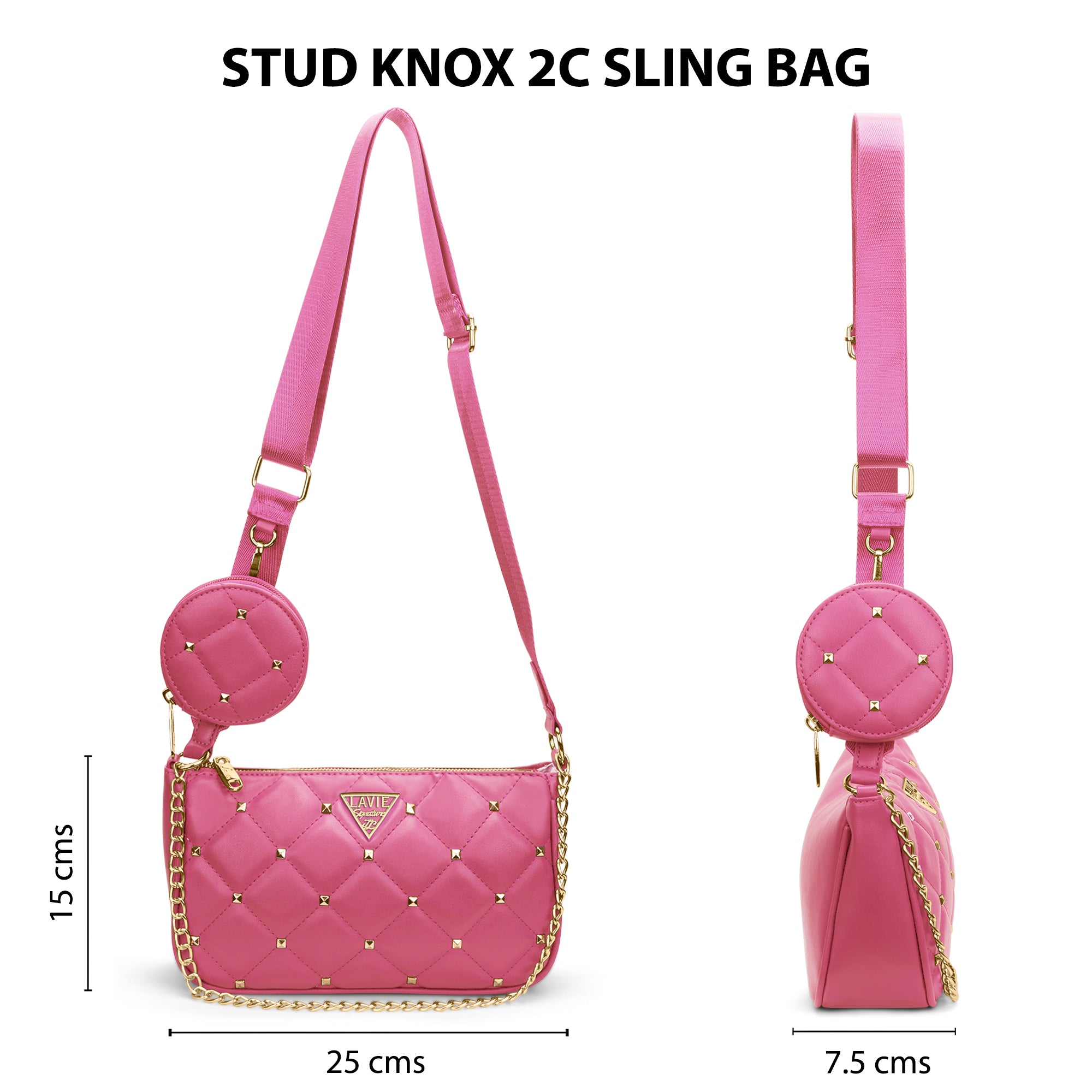 Stud Knox 2 Compartment Small Sling Bag
