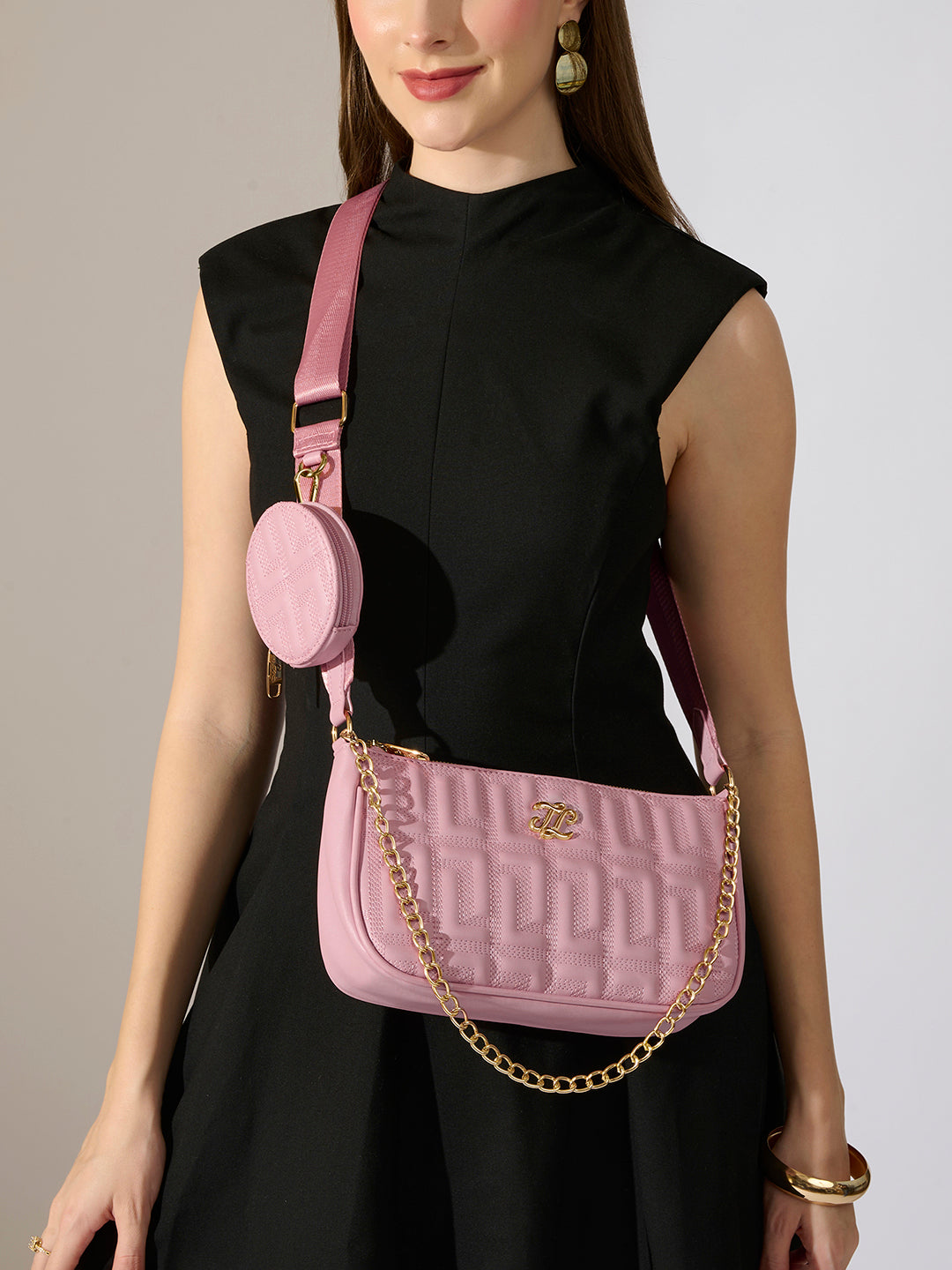 Churchill Rectagular Flap Over Frame Clutch Gold