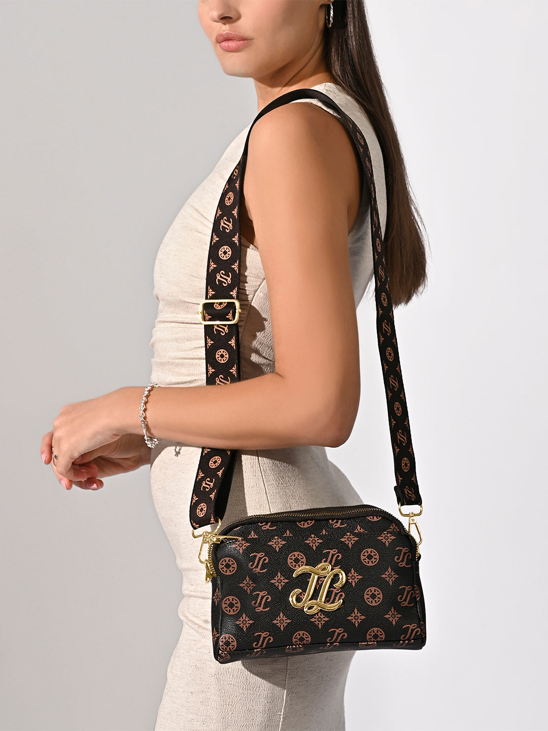 Cape 3 Compartment Sling Bag Choco