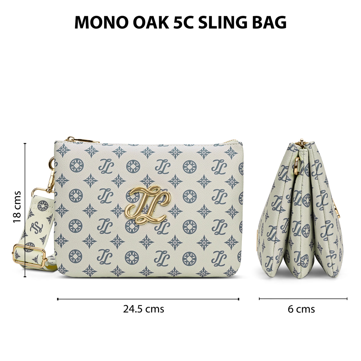 Mono Oak 5 Compartment Sling Bag Off White