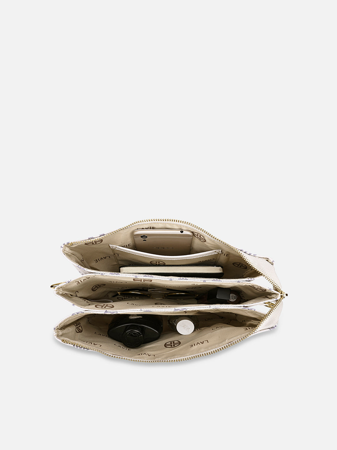Mono Oak 5 Compartment Sling Bag Off White