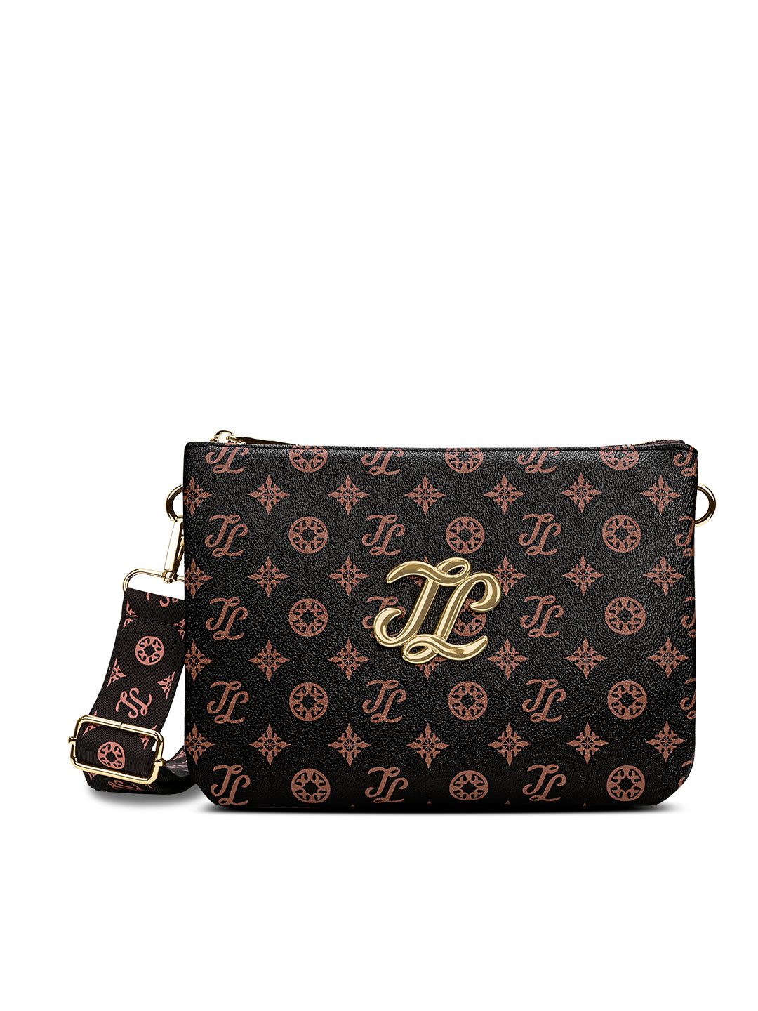 Mono Oak 5 Compartment Large Sling Bag Choco