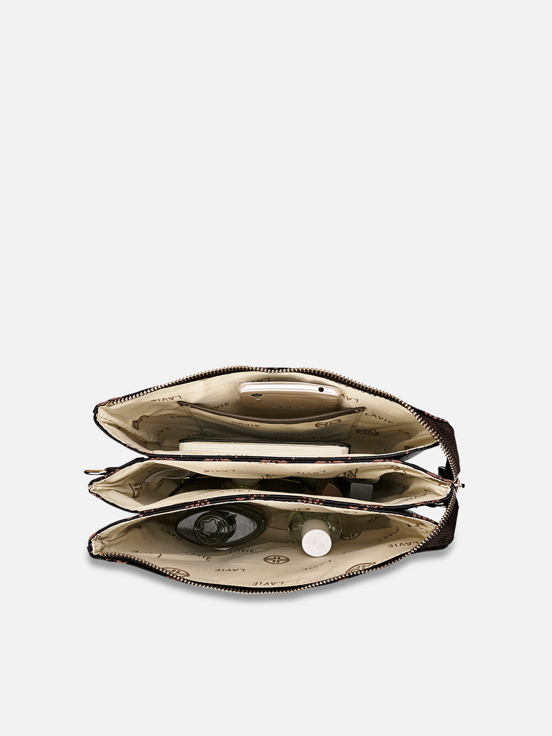 Mono Oak 5 Compartment Large Sling Bag Choco