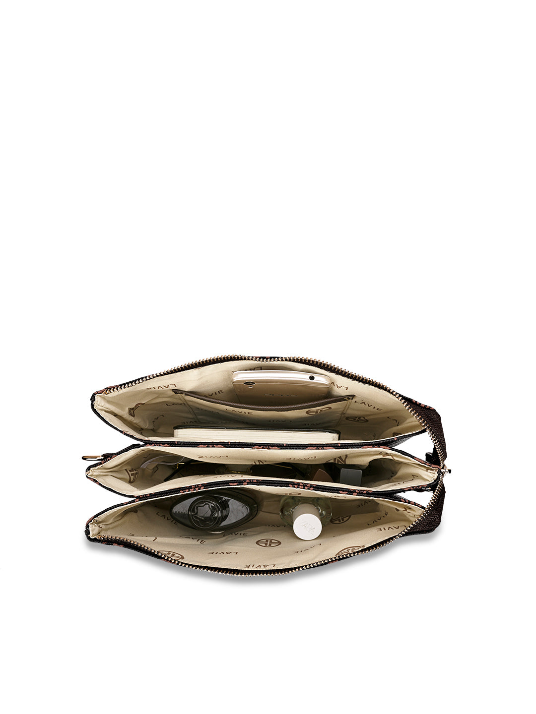 Mono Oak 5 Compartment Large Sling Bag Choco