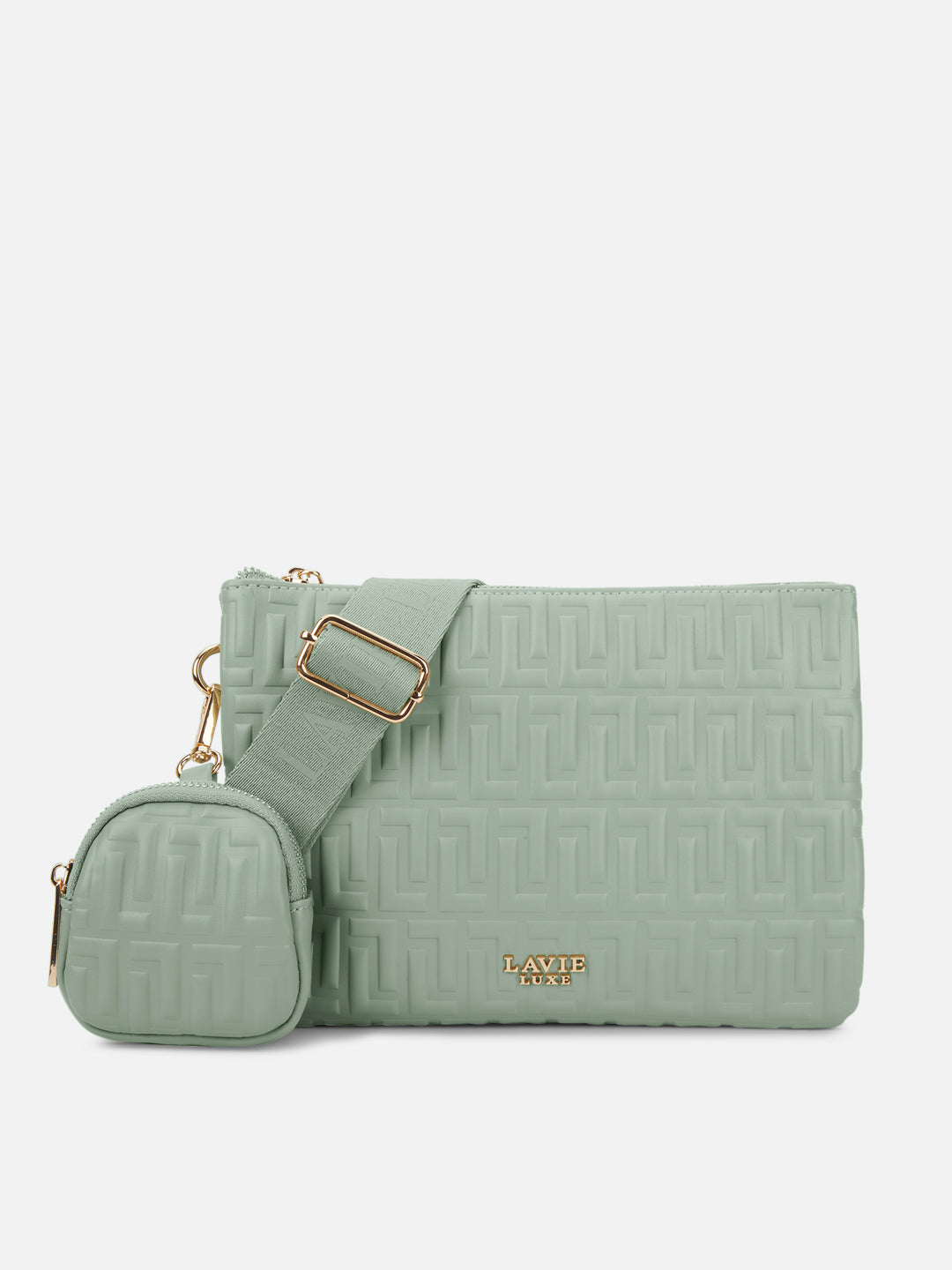 Emilan 5 Compartment Medium Sling Bag Mint