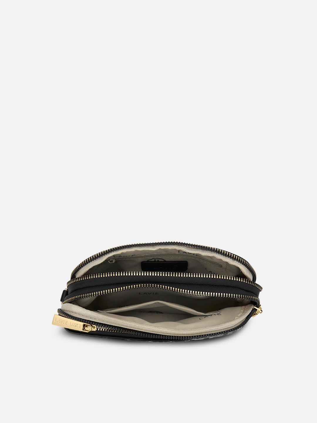 Emhemi 3 Compartment Medium Sling Bag Black