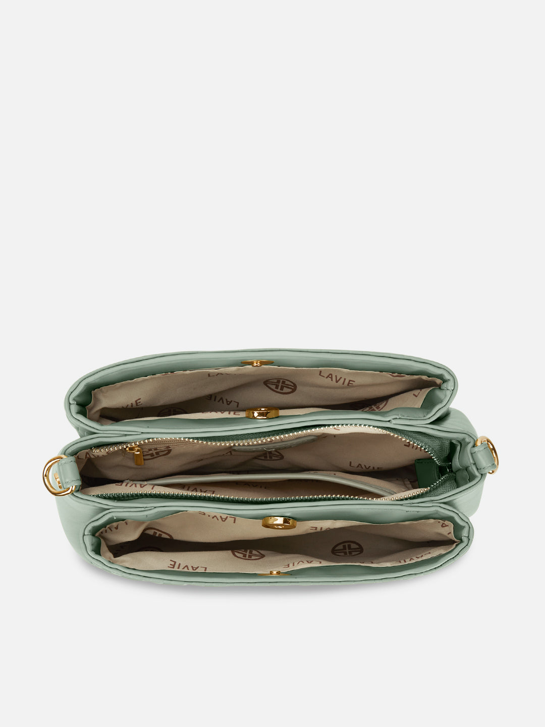 Emjane 3 Compartment Large Sling Bag Mint