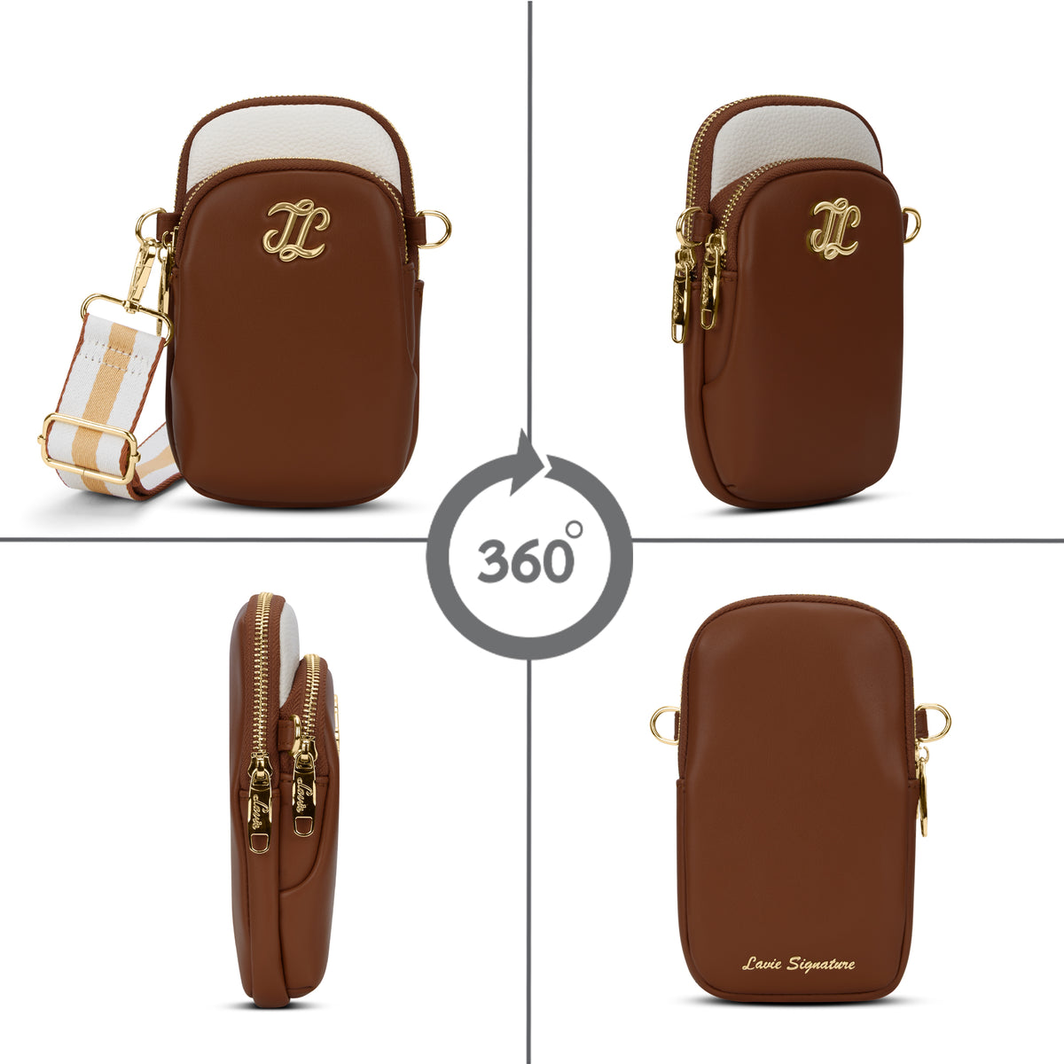 Laredo Colourblock 2C 'S Ladies Slingbag Tan