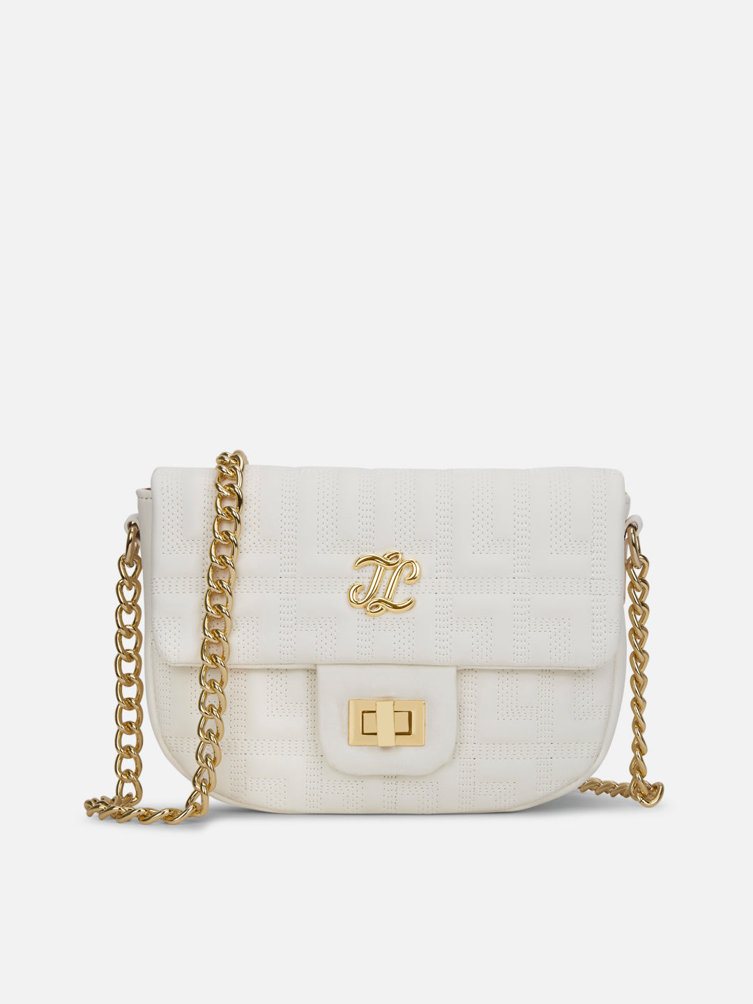 Churchill Rectagular Flap Over Frame Clutch Gold