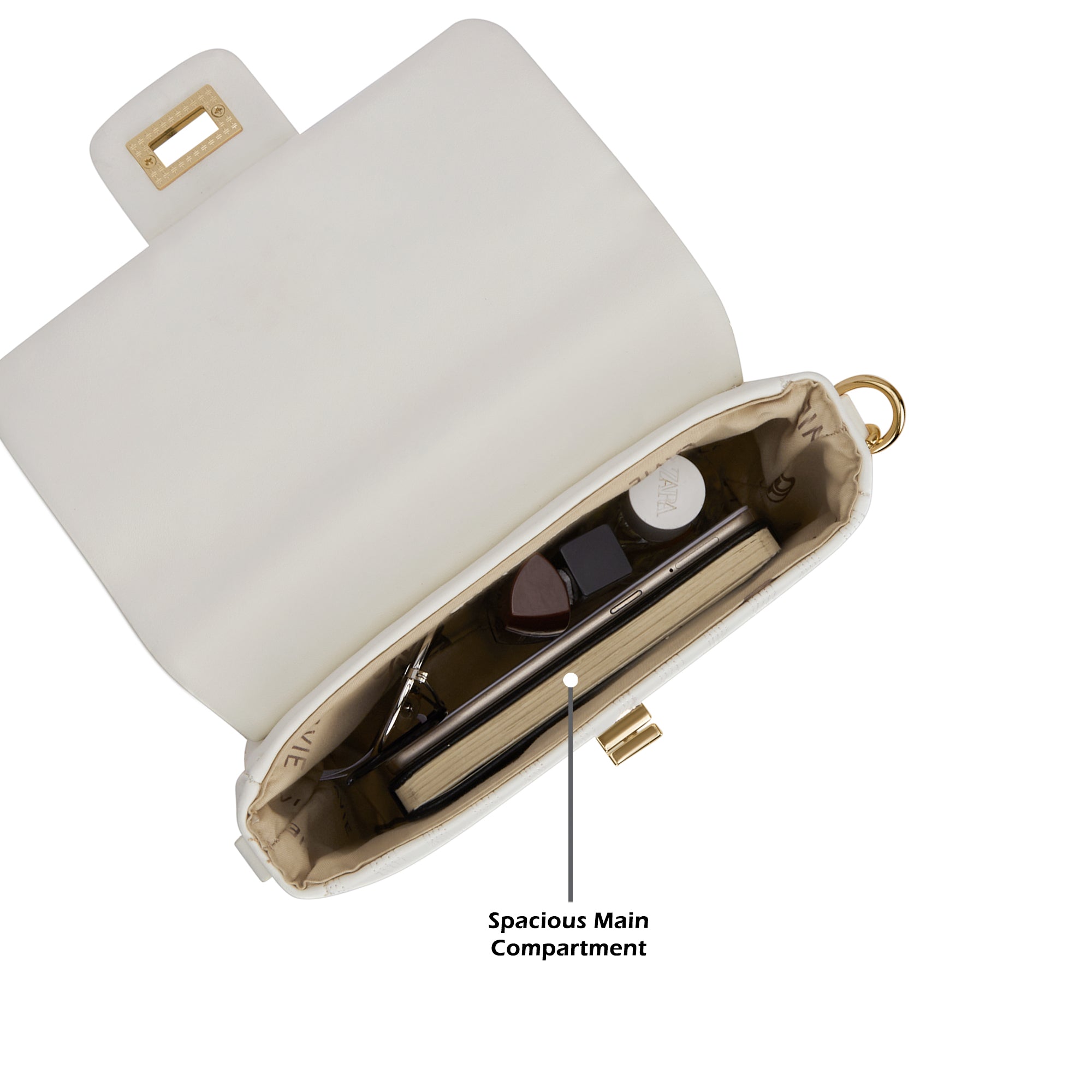 Churchill Rectagular Flap Over Frame Clutch Gold