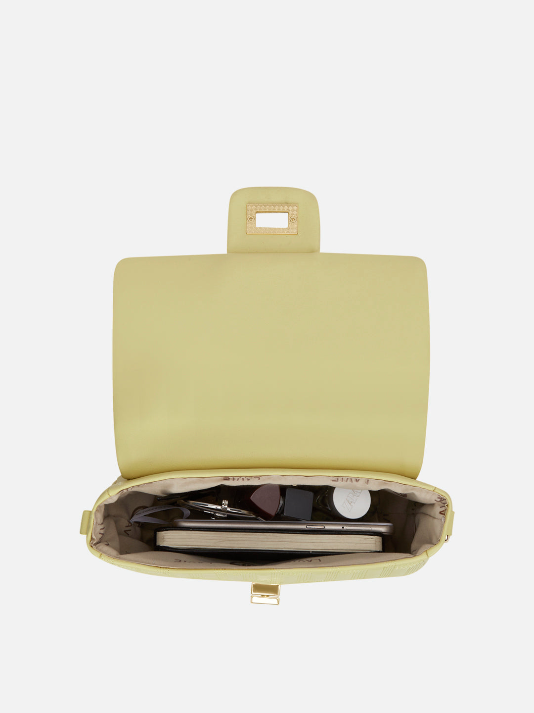 Churchill Rectagular Flap Over Frame Clutch Gold