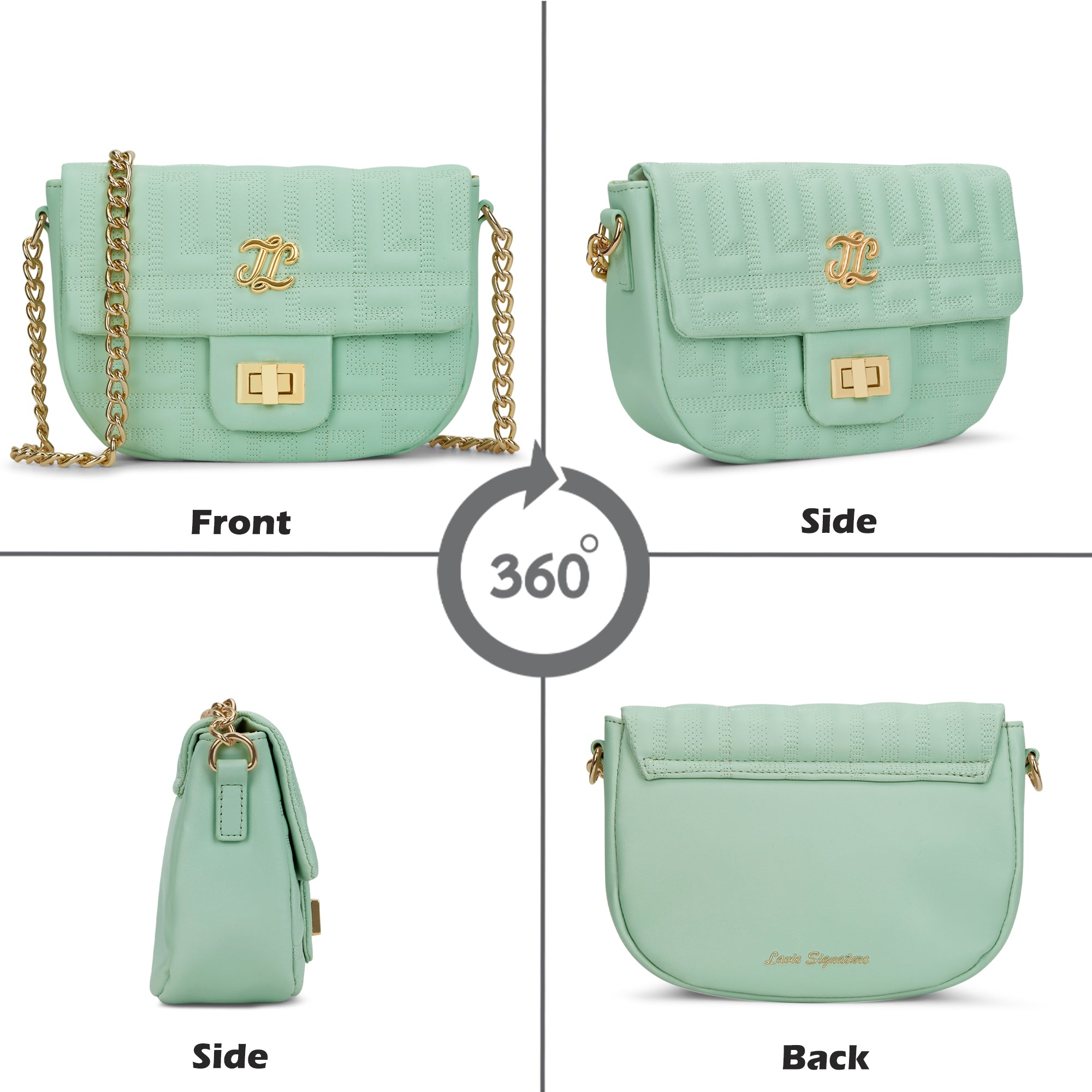 Churchill Rectagular Flap Over Frame Clutch Gold