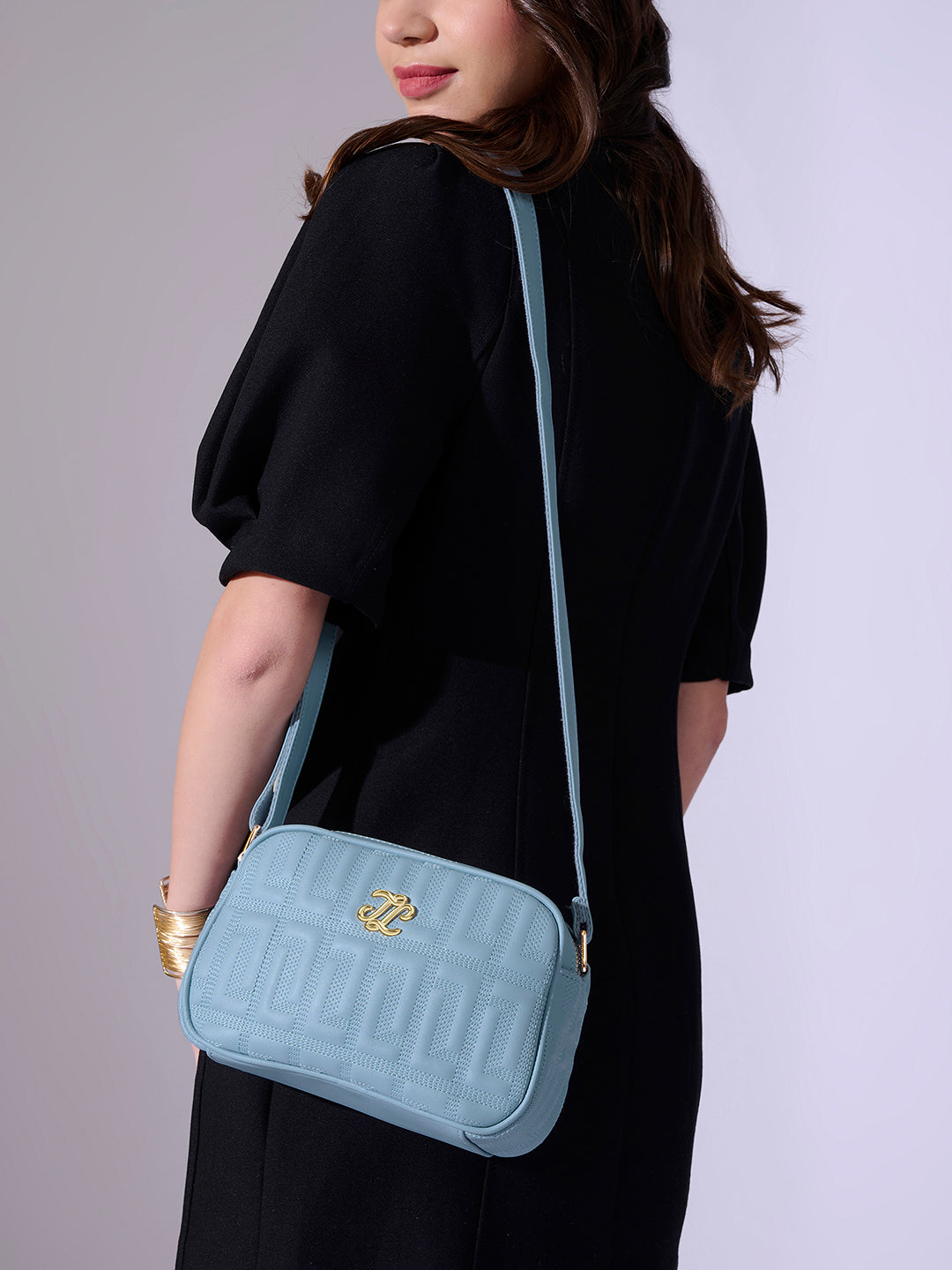 Churchill Rectagular Flap Over Frame Clutch Gold