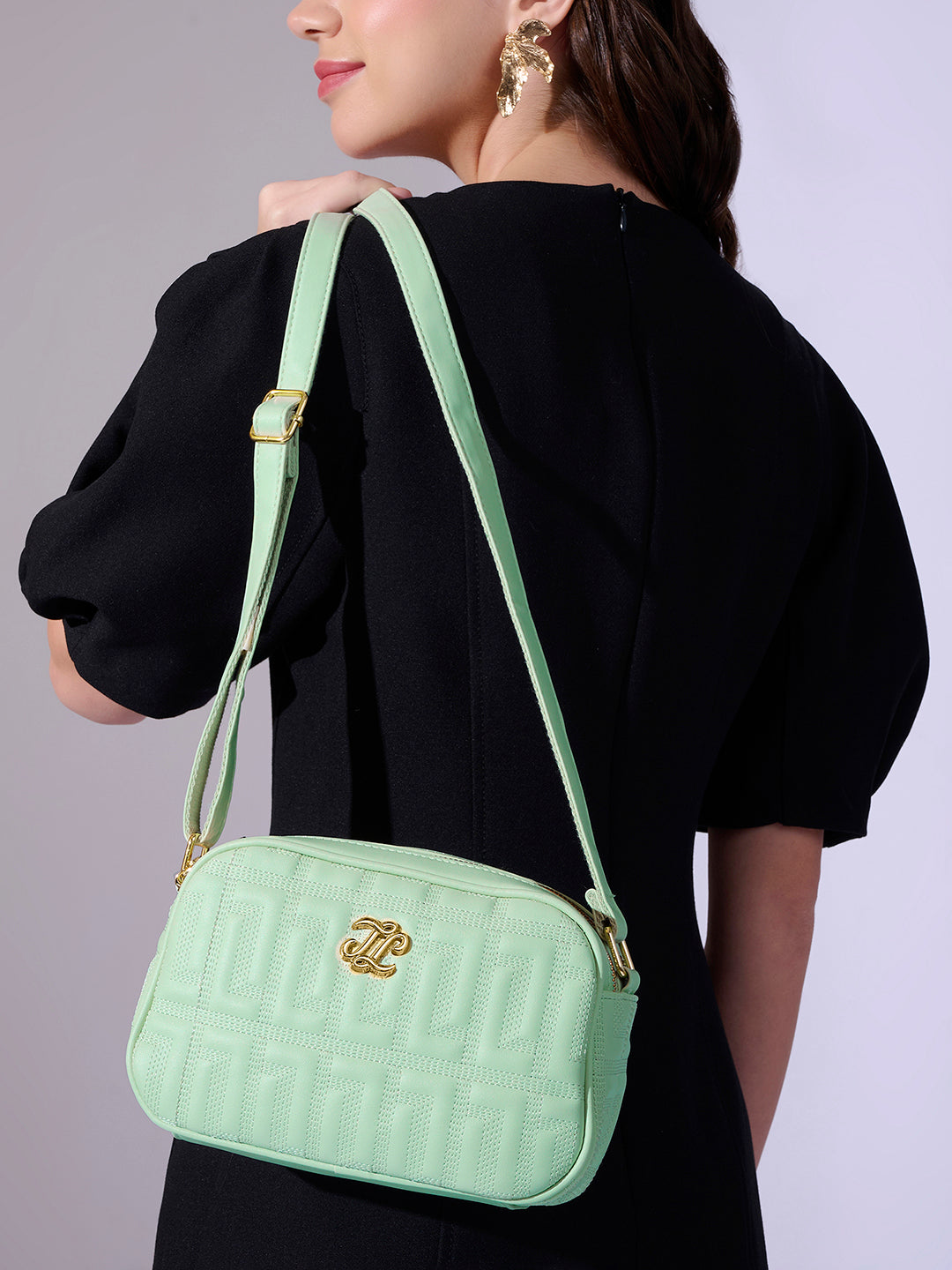 Churchill Rectagular Flap Over Frame Clutch Gold