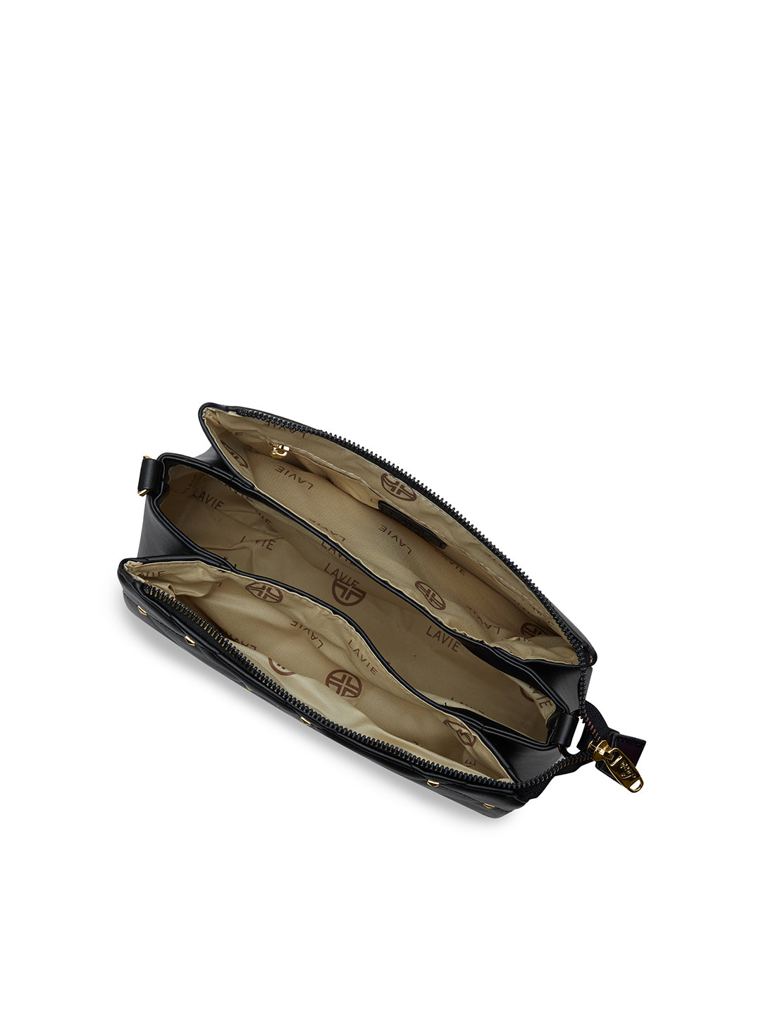 Stud Mesa 3 Compartments Sling Bag