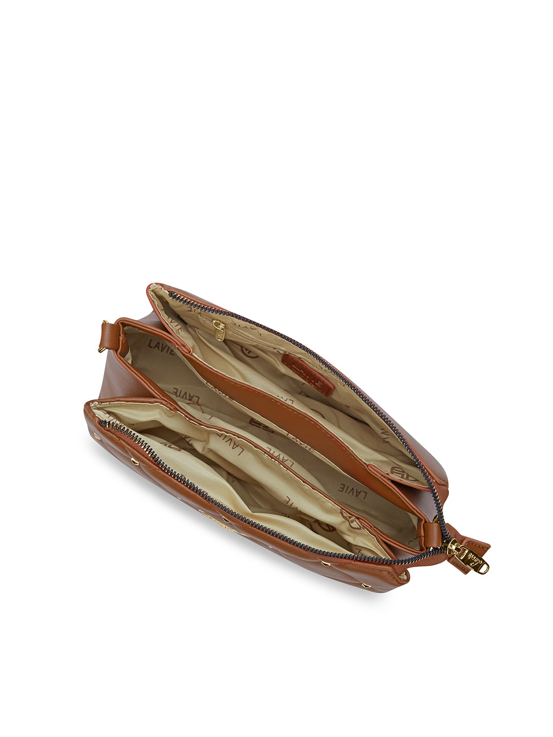 Stud Mesa 3 Compartments Sling Bag